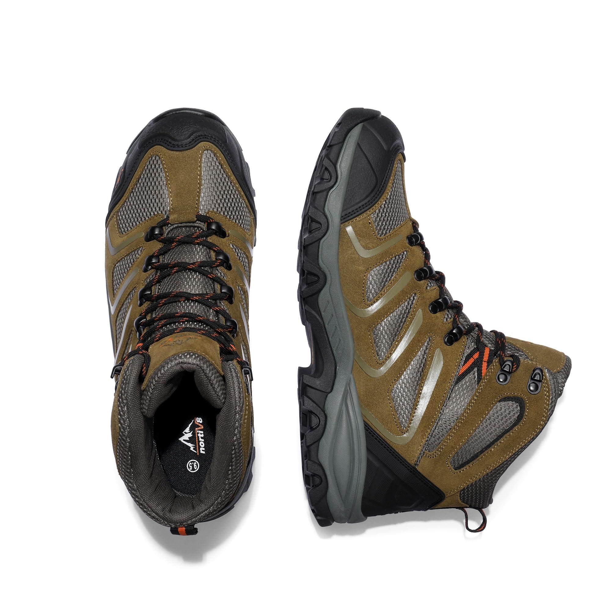 NORTIV 8 Men's Ankle High Waterproof Hiking Boots Outdoor Lightweight Shoes Trekking Trails Armadillo - Image 4