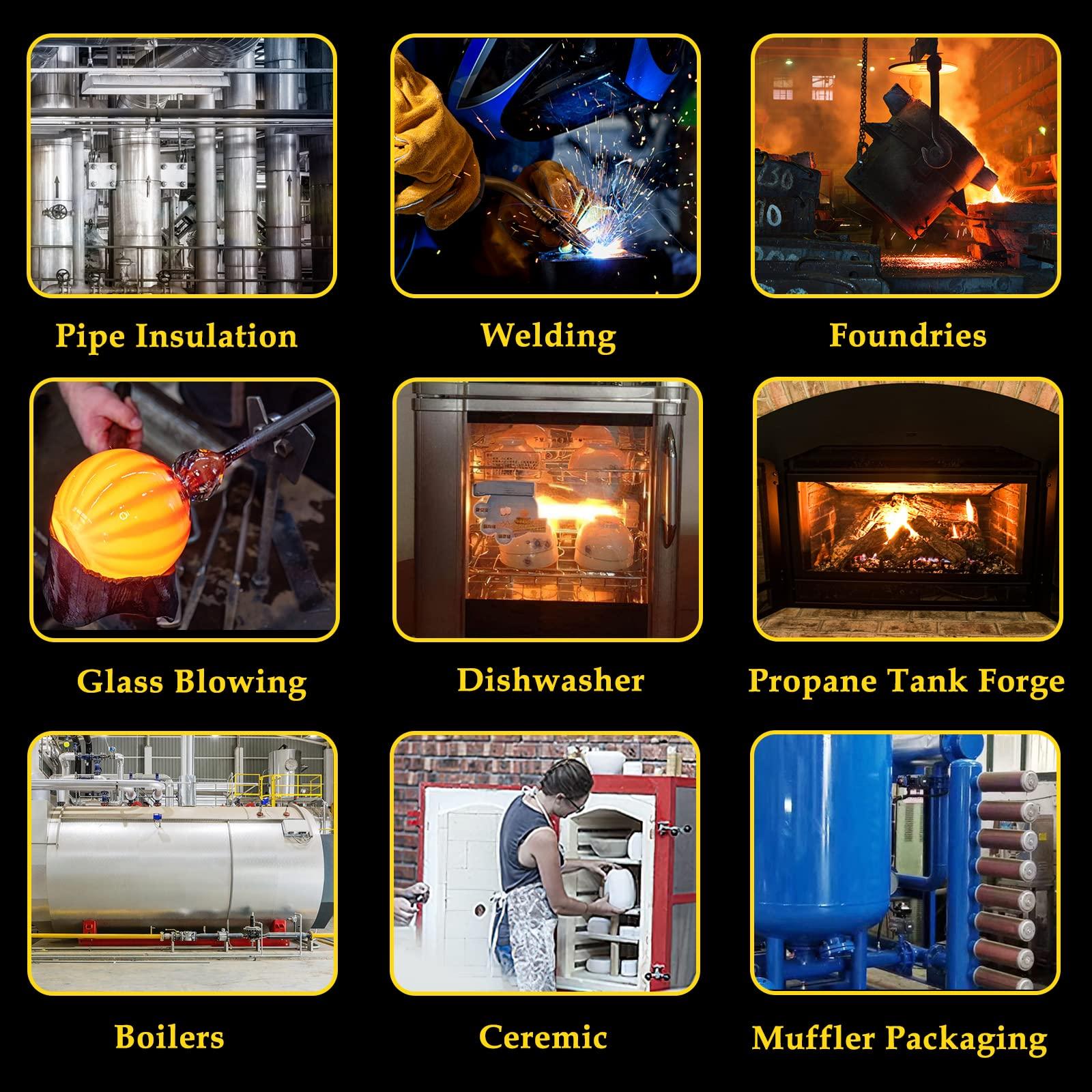 32" x24" x1" (Thick) Ceramic Fiber Blanket Fireproof Insulation Baffle Rated to 2400F, High-Temperature Resistance for Oven Stoves, Kilns, Forges - Image 7