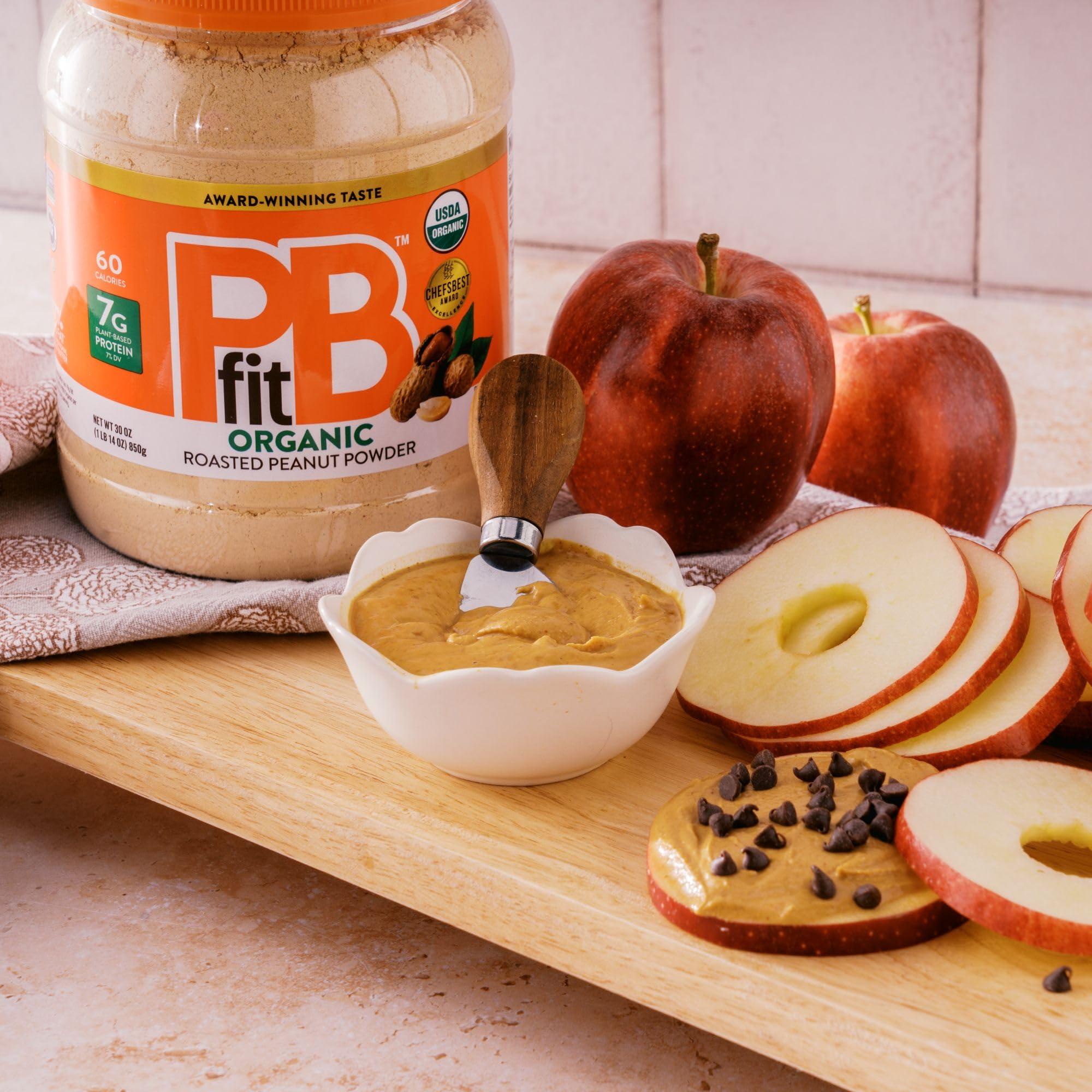 PBfit 30 Ounce Organic Peanut Butter Powder, Powdered Peanut Spread from Real Roasted Pressed Peanuts, 7g of Protein 7% DV, Gluten-Free, 60 calories, 87% less fat (Pack of 1) - Image 4