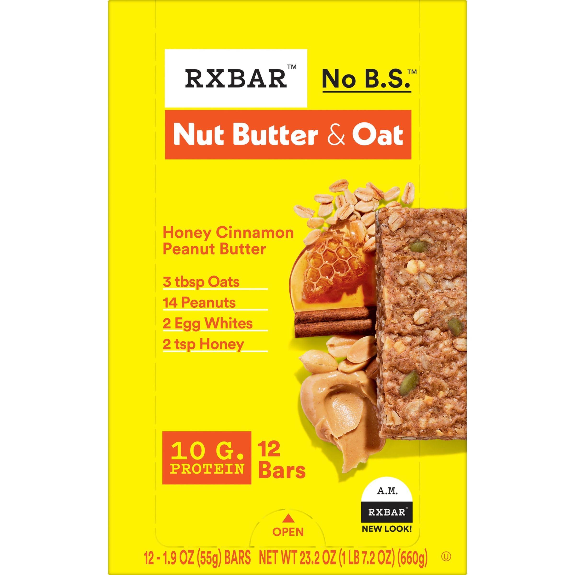 RXBAR Nut Butter and Oat Protein Bars, Protein Snacks, Snack Bars, Honey Cinnamon Peanut Butter, 23.2oz Box (12 Bars) - Image 11
