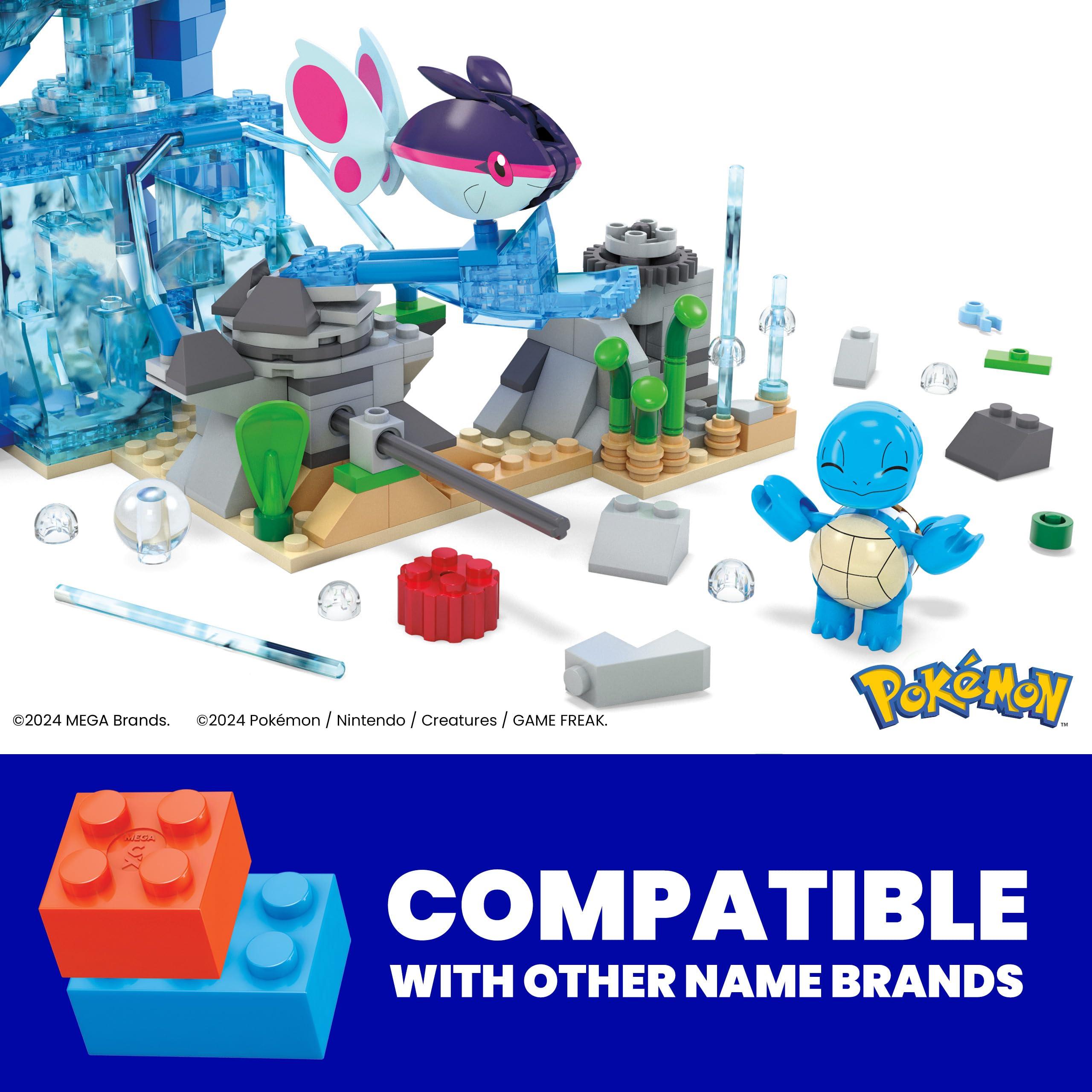 MEGA Pokémon Building Toys Set Aquatic Adventure with 319 Pieces, 2 Poseable Characters, for Kids - Image 4