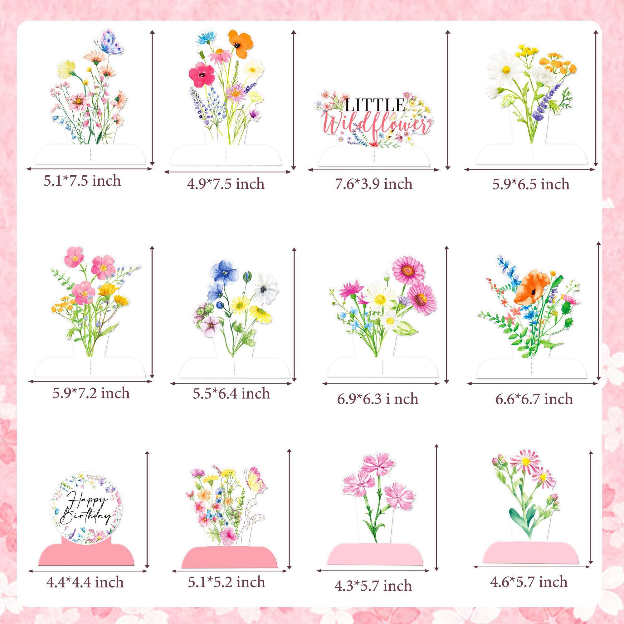 Wildflowers Honeycomb Centerpieces Wildflower Birthday Table Decorations 12PCS Spring Wildflower Theme Table Centerpieces for Wedding Little Wildflowers Baby Shower Supplies - Image 3