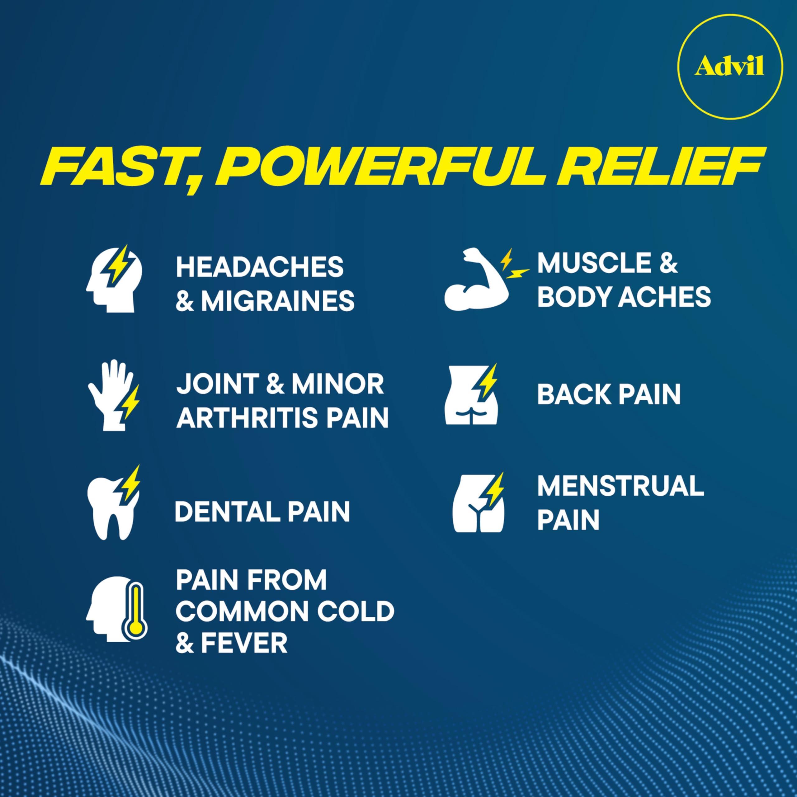 Advil Pain Reliever and Fever Reducer, Pain Relief Medicine with Ibuprofen 200mg for Headache, Backache, Menstrual Pain and Joint Pain Relief - 300 Coated Tablets - Image 2