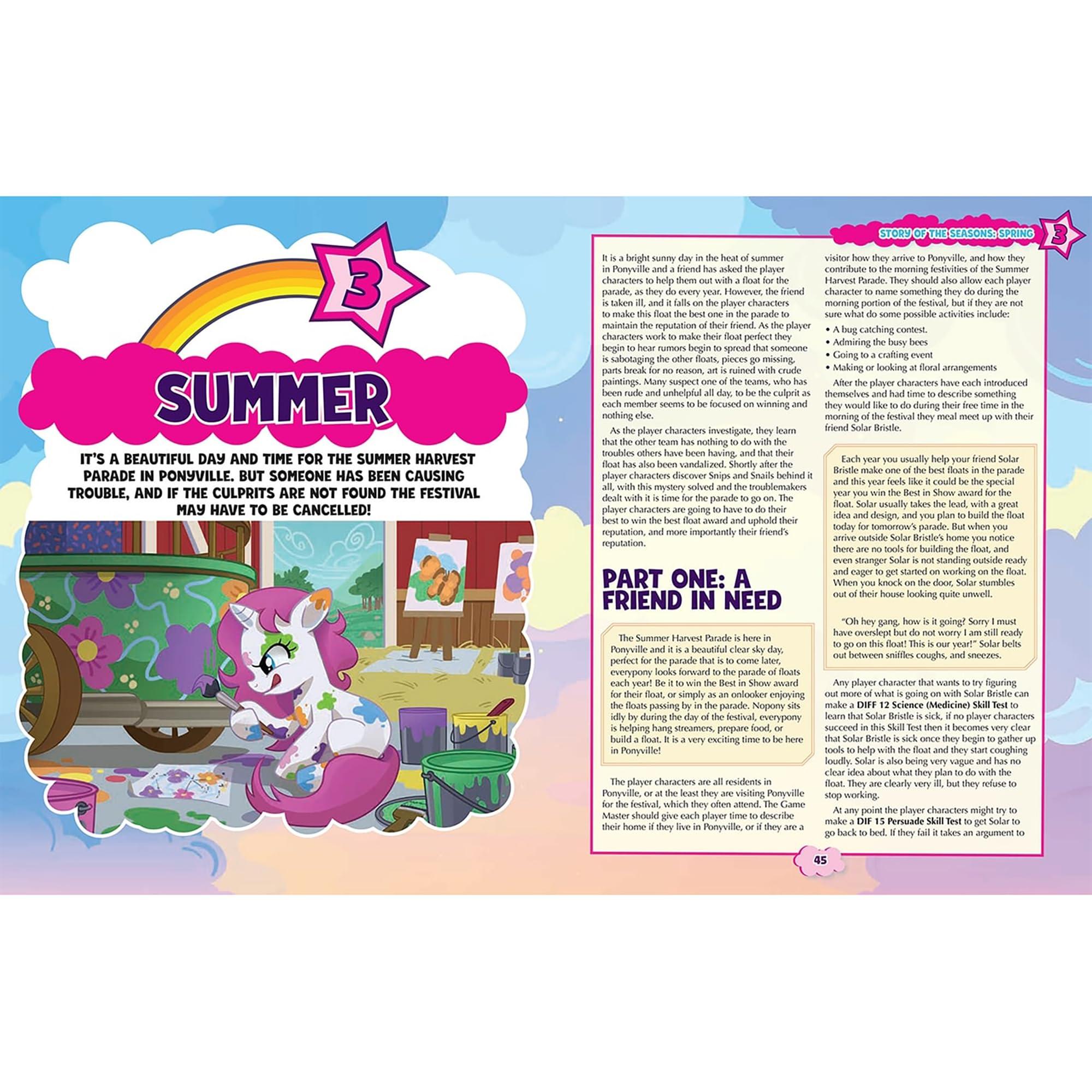 Renegade Game Studios: My Little Pony RPG - Story of The Seasons - Expansion Hardcover Book, Roleplaying Game, Four Seasonal Adventures Set Throughout The Year in Ponyville - Image 5