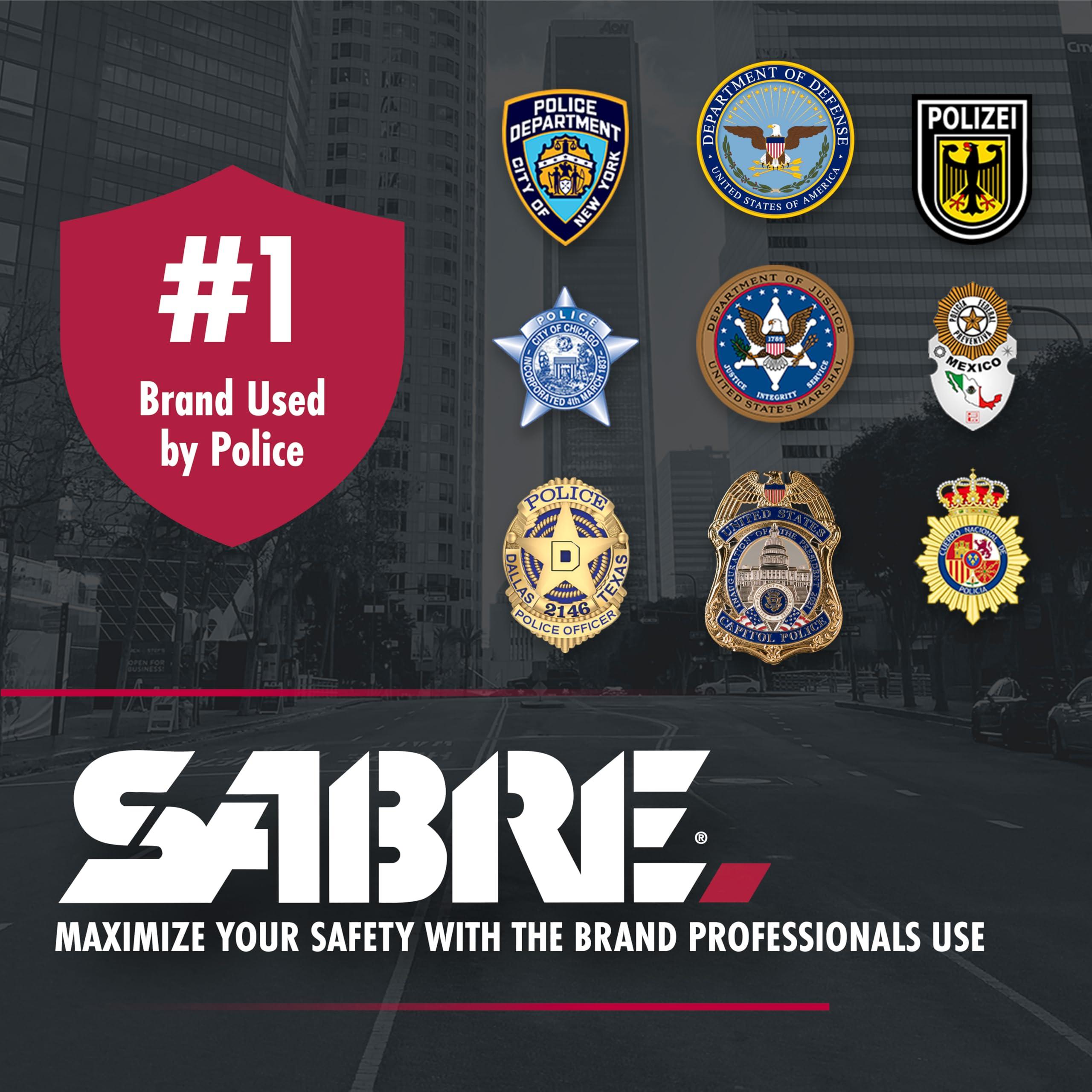 SABRE Defense Spray, 3-in-1 Formula Contains Max Strength Pepper Spray, CS Military Tear Gas & UV Marking Dye, Quick Release Key Ring for Easy Carry, Finger Grip for More Accurate Aim, 0.54 fl oz - Image 5