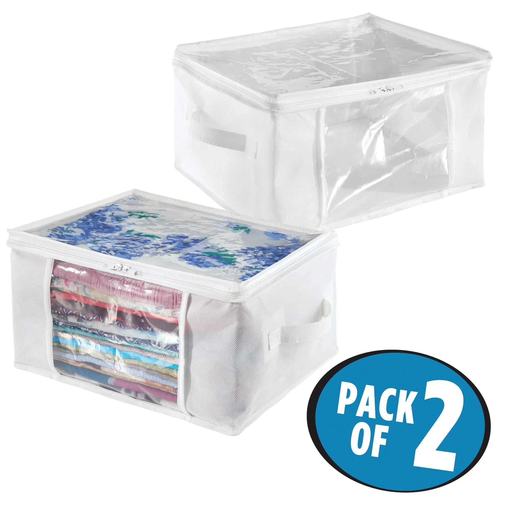 iDesign Fabric Storage Zipper Bag-Medium, 16" x 12" x 8", Set of 2, Standard 2 Count - Image 4