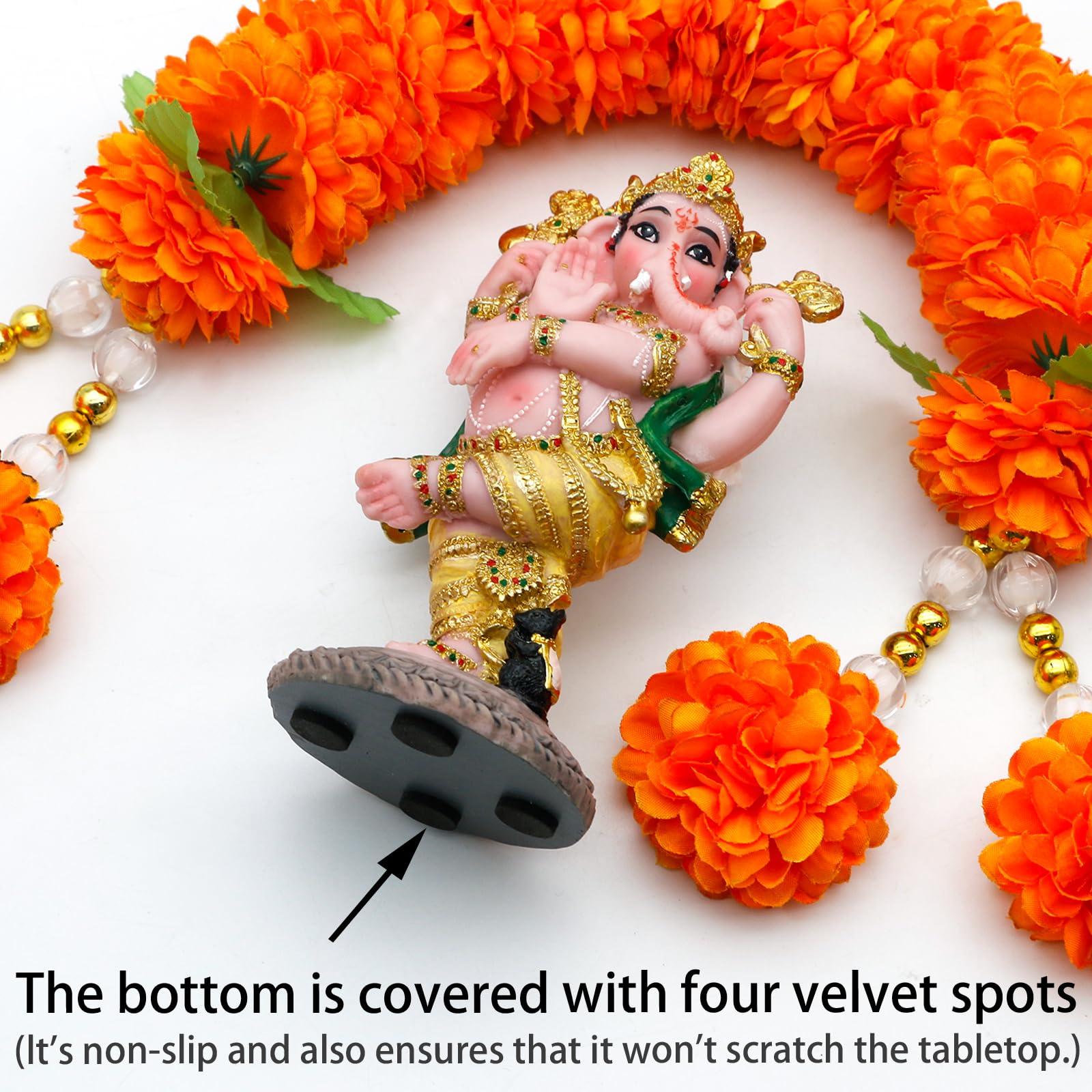 Indian God Ganesha Idol Statue - 5”H Hindu Dancing Ganesh Murti India Ganapati Pooja Item Home Office Temple Mandir Shrine Altar Diwali Puja Spiritual Decor Ideal Gifts for Indian Friend Relative - Image 7