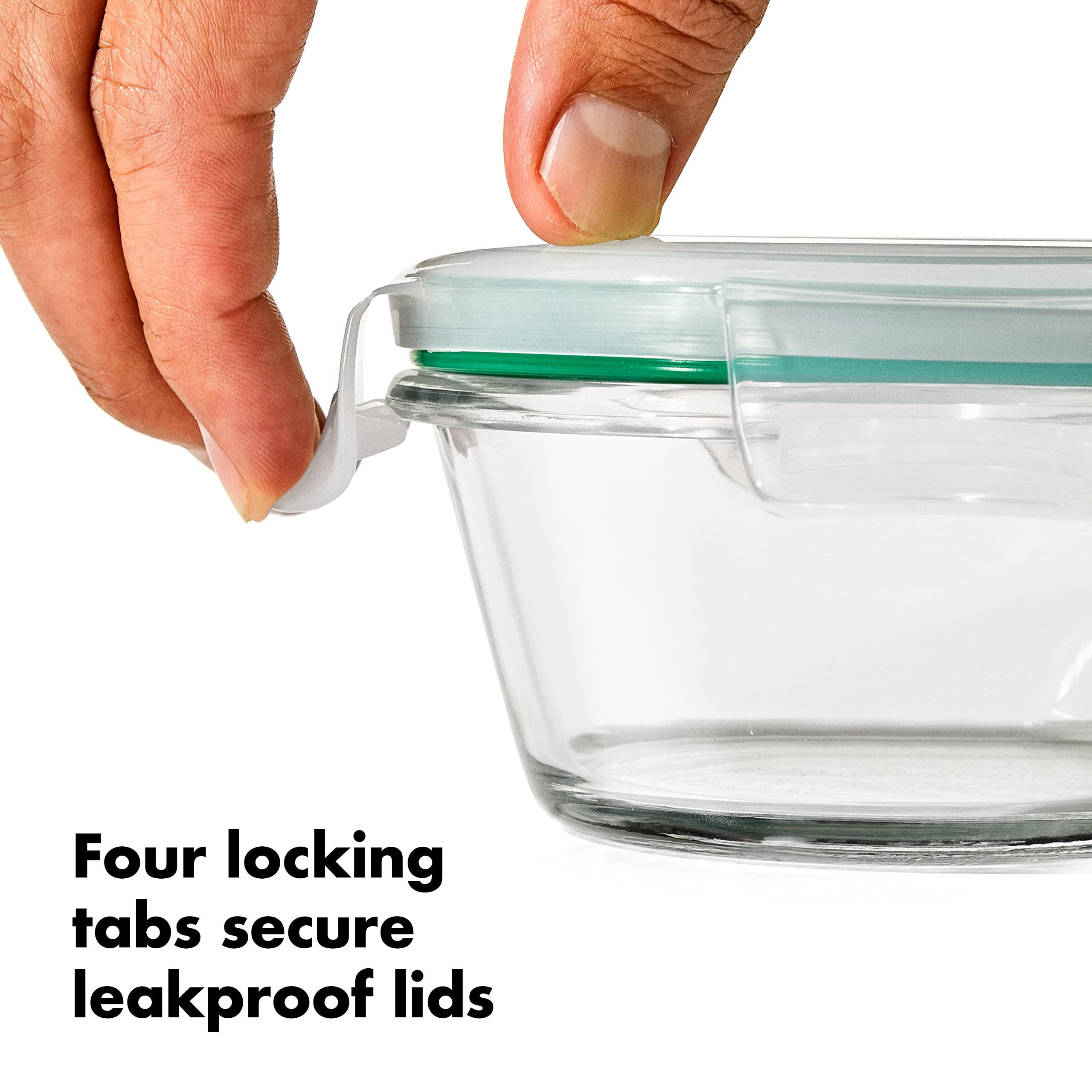 OXO Good Grips 8 Piece Prep, Serve and Store Smart Seal Glass Food Storage Set - Image 5