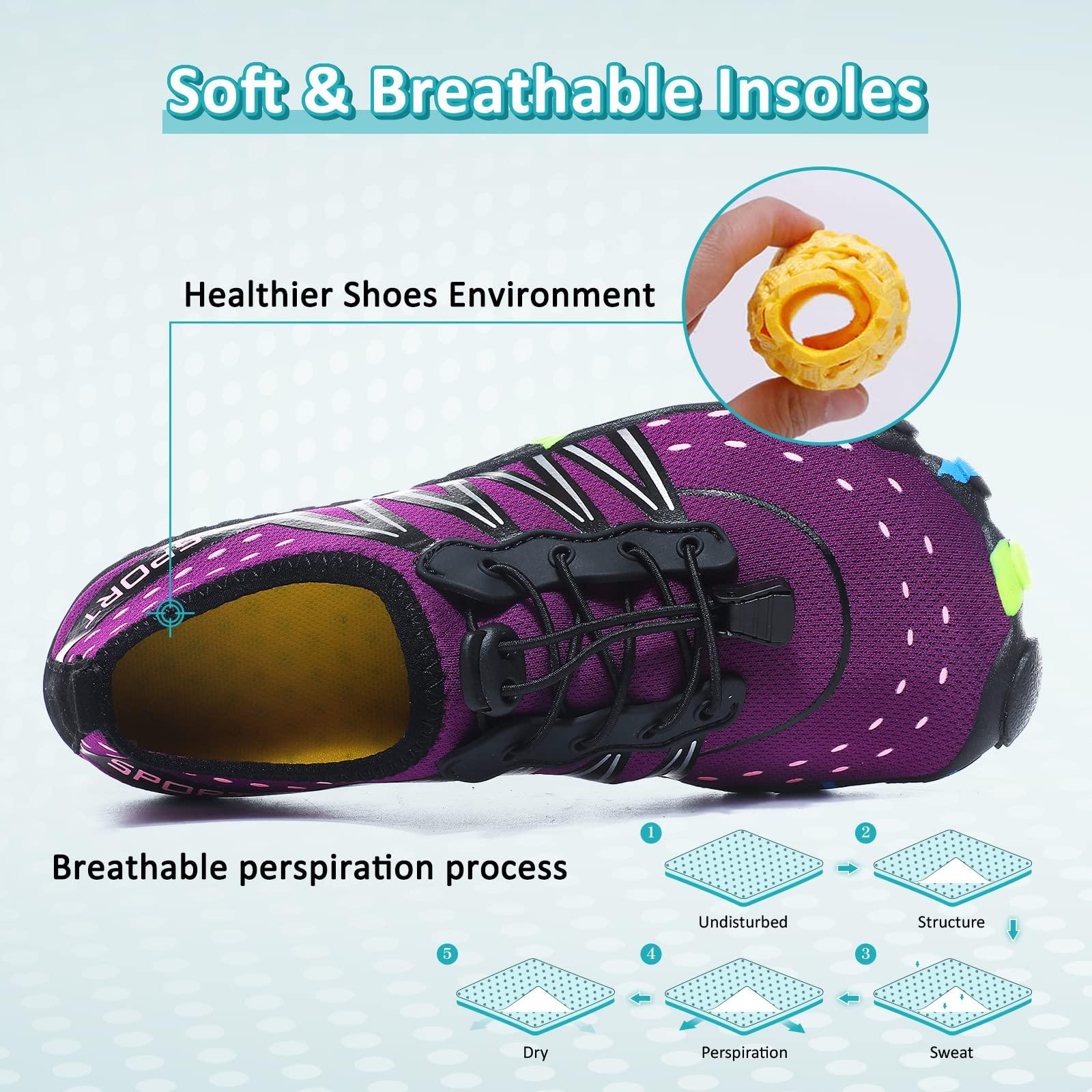ziitop Water Shoes for Men Women Beach Barefoot Swim Rock Climbing Pool Shoes Socks, Anti-Slip Breathable Quick Dry Lightweight Slip-on, Outdoor Sport Hiking Walking Boating Fishing Diving Surfing - Image 3
