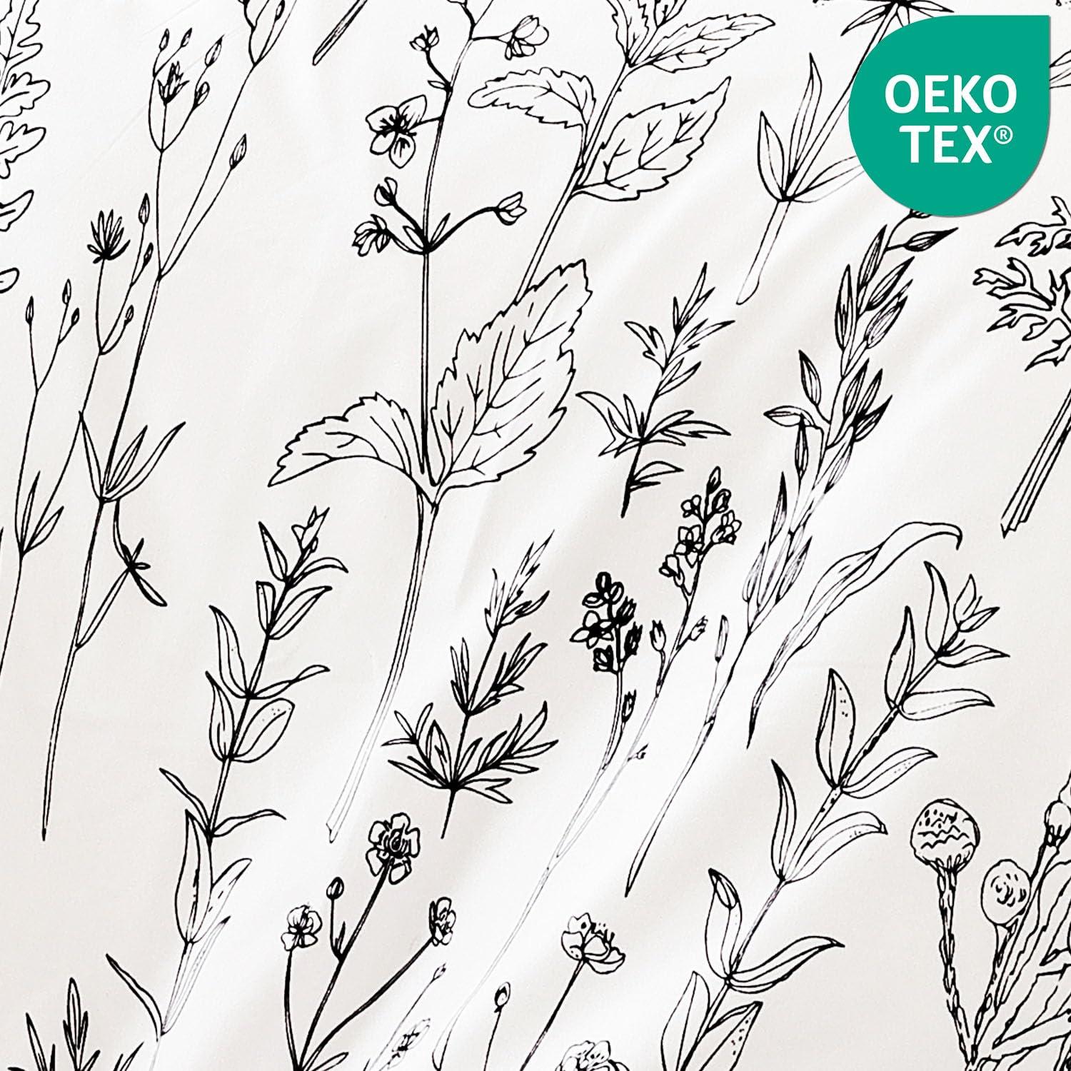 JANZAA Queen Comforter Set White Comforter Floral Bedding Sets 3 Pieces Flowers Bed Comforter 1 Soft Reversible Cute Botanical with 2 Pillow Shams - Image 2