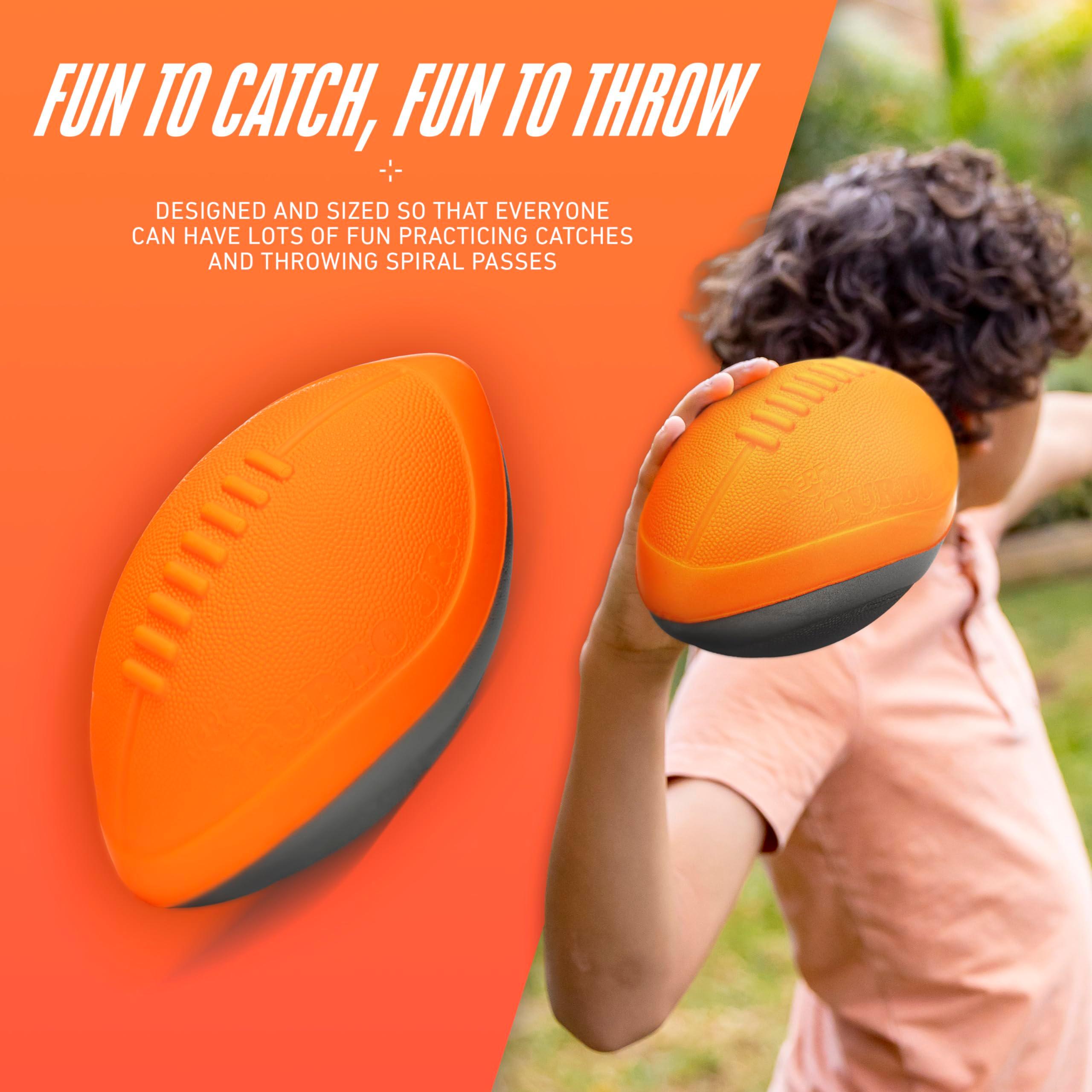NERF Turbo Jr. Kids Foam Football - Classic Foam Football for Kids - Indoor + Outdoor Soft Foam Ball - Kids Mini Soft Foam Ball - NERF Toy Football for Kids - Easy Throw + Catch Youth Football - Image 4