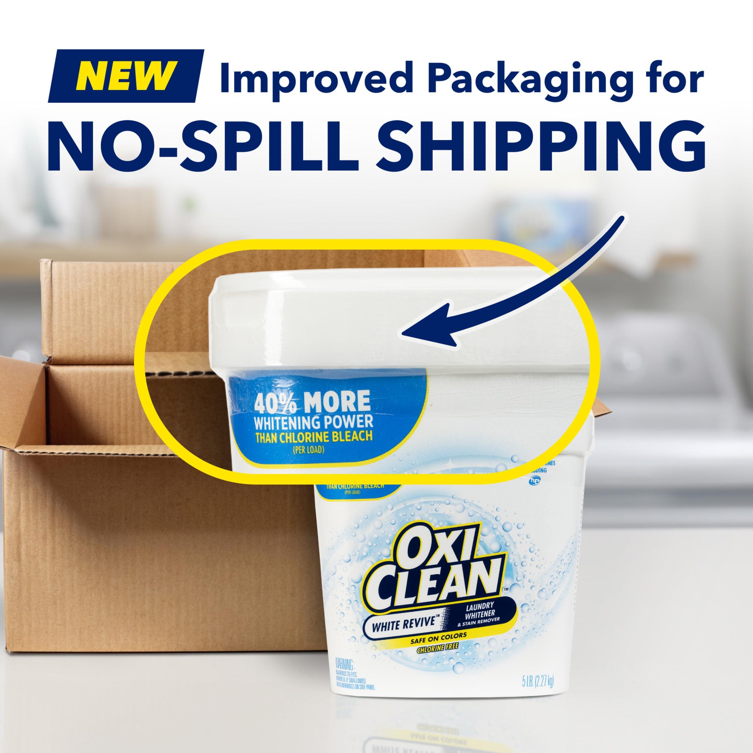 OxiClean White Revive Laundry Whitener and Stain Remover Powder, 5 lb - Image 2