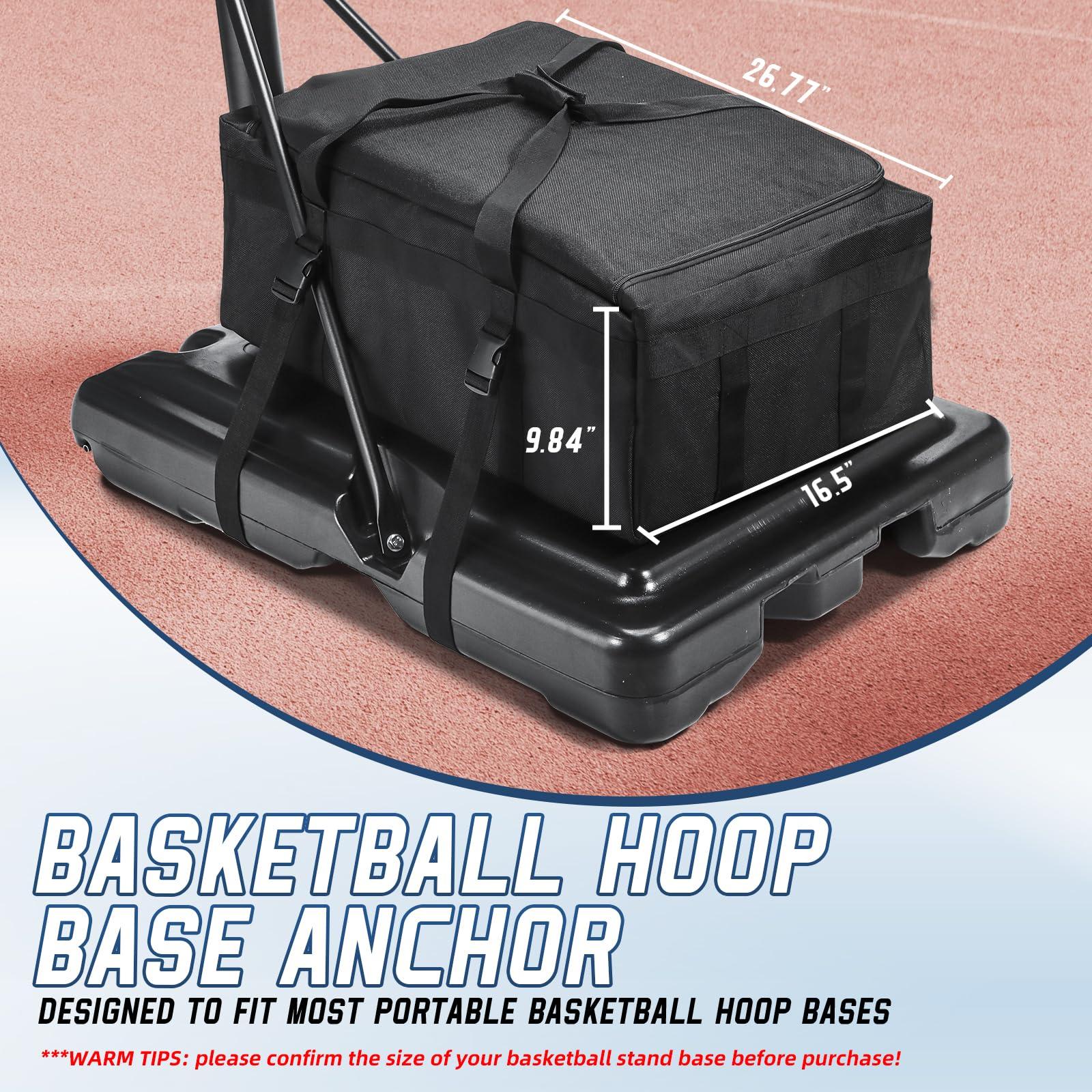 Heavy Duty Weighted Base Anchor for Basketball Hoops, 600D Oxford Fabric Waterproof Dustproof, All Weather Resistant Durable Basketball Hoop Weight for Base, Hold in Excess of 90-240 lbs - Image 2