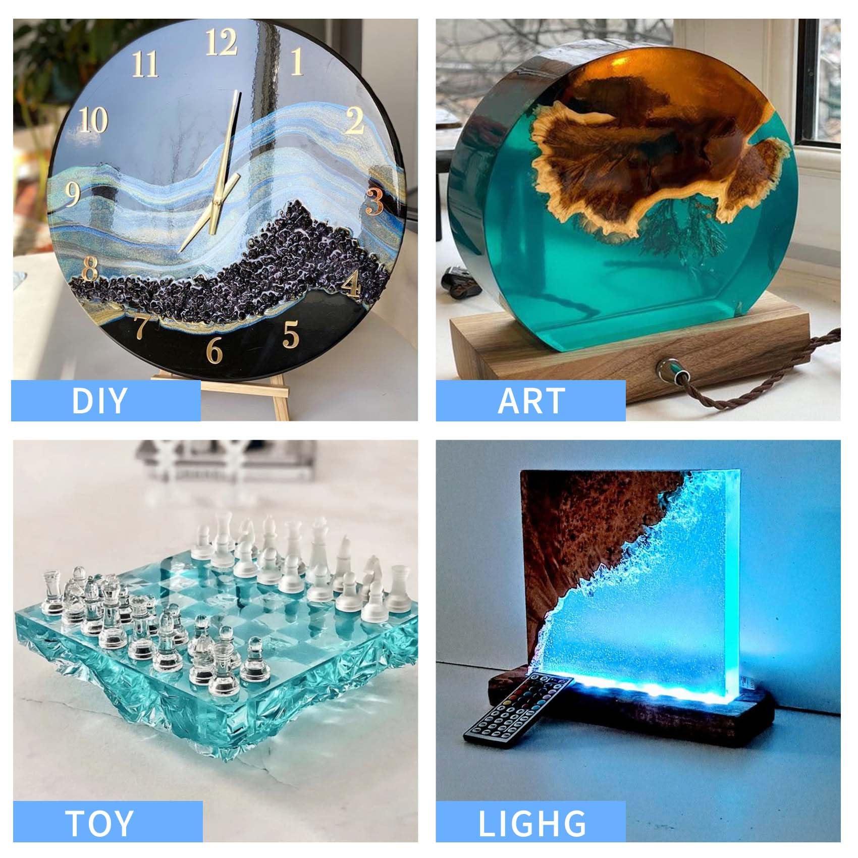 Deep Pour Epoxy Resin, 1.5 Gallon 2-4" Pour Depths Epoxy Resin Kit Crystal Clear High-Gloss No Bubble Self Leveling for DIY Molds Wood River Table Flower Preservation Top Mold Crafts Mix 2:1 Ratio - Image 5