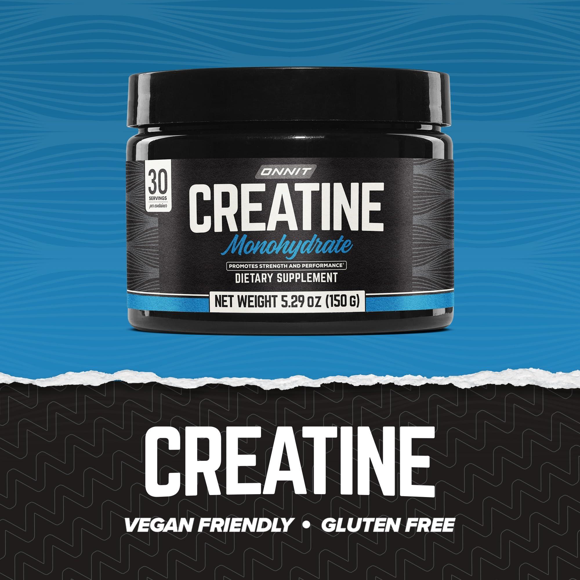 ONNIT Creatine Monohydrate Powder, Creatine Powder Supplement That Promotes Strength and Power, 30 Servings per Tub, 5.29 oz - Image 9