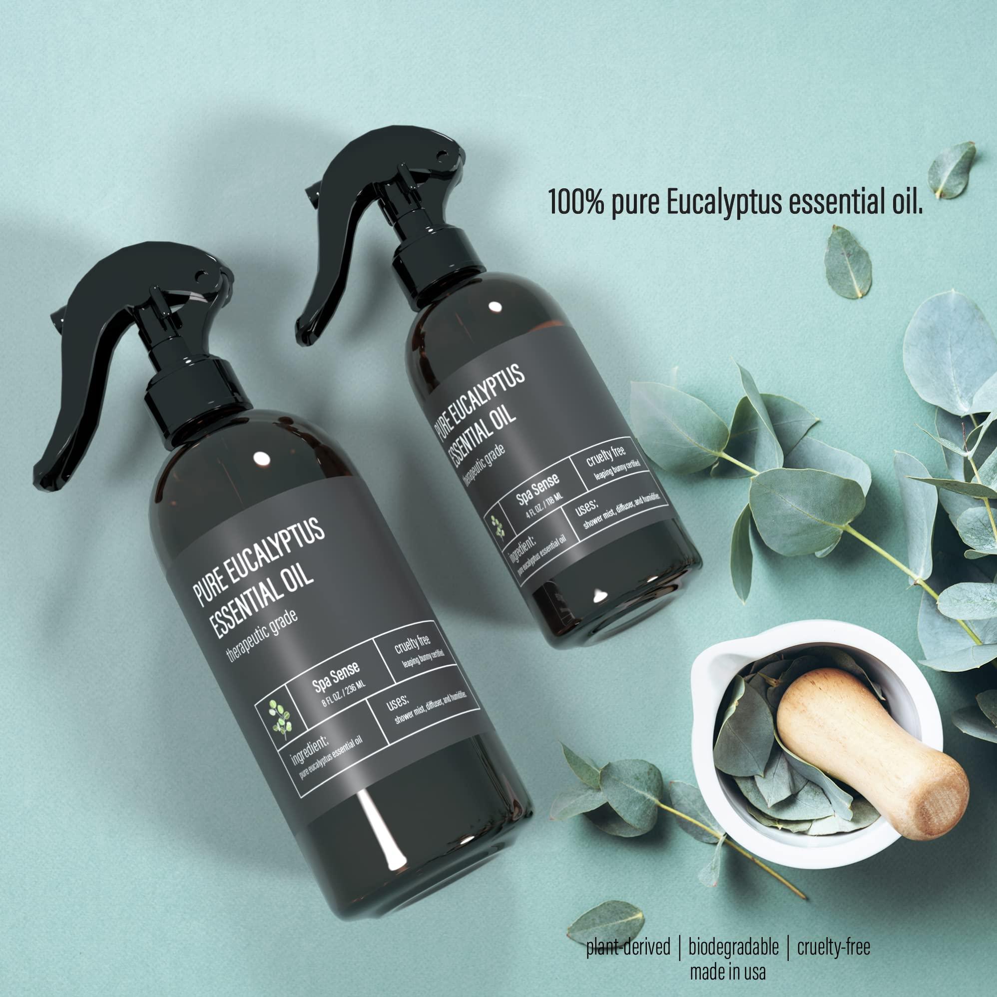 Spa Sense Pure Eucalyptus Oil Shower Mist and Steam Room Spray - 8 Ounce Premium Aromatherapy Eucalyptus Essential Oil Spray - Image 2