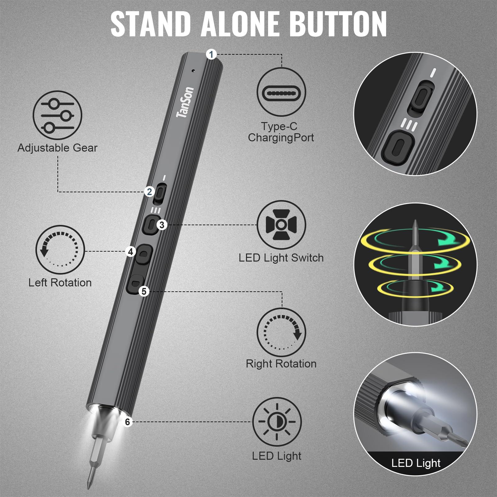 Precision Electric Screwdriver Set,160-in-1 Mini Electric Screwdriver,650mAh Rechargeable Screwdrivers,S2 Magnetic Bit,3 Torque Settings,Repair Tool Kit for Computer Phone Laptop Camera Watch Glasses - Image 2