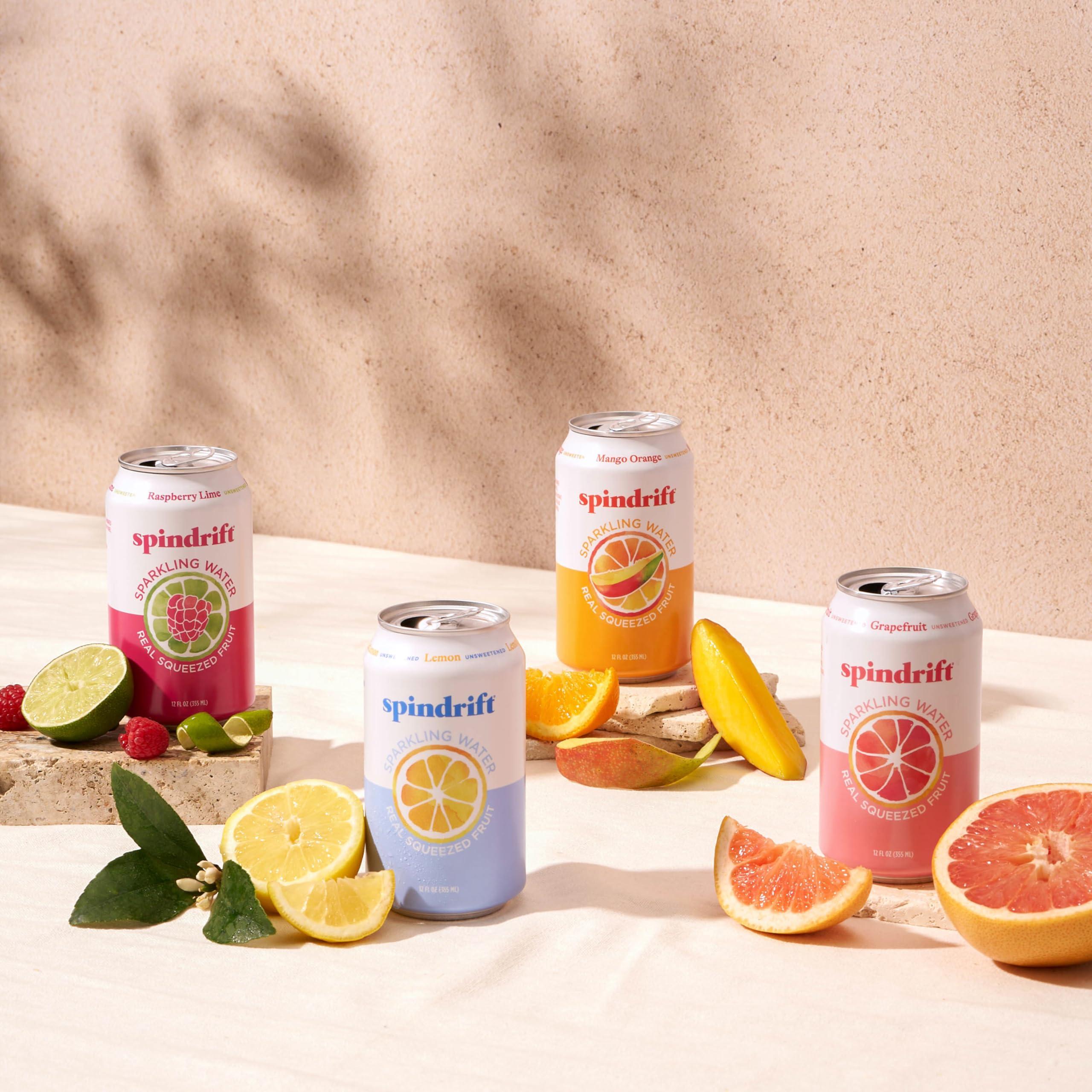 Spindrift Sparkling Water, 4 Flavor Variety Pack, Made with Real Squeezed Fruit, 12 Fl Oz (Pack of 20) - Image 5