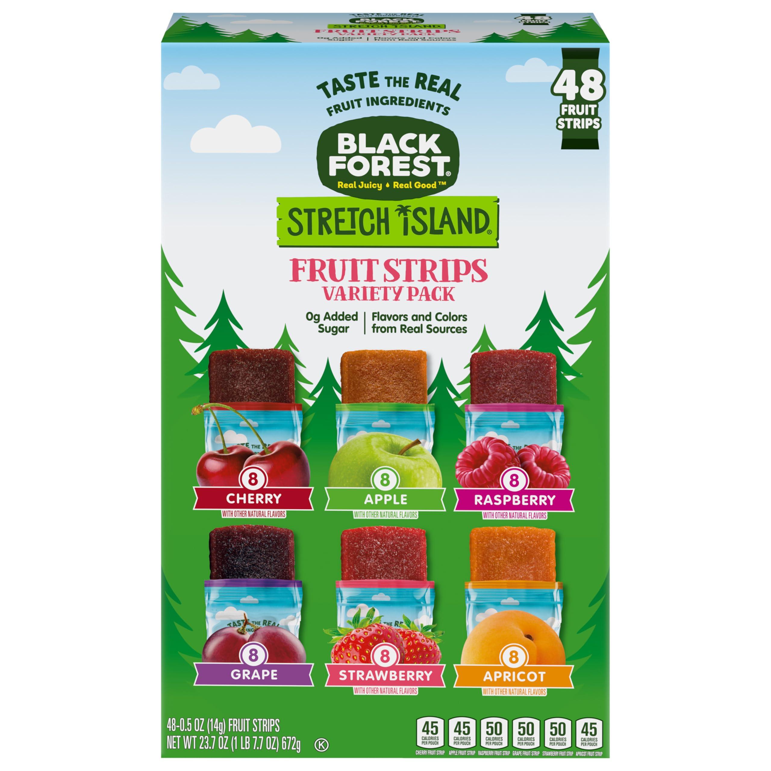 Black Forest, Stretch Island, Fruit Strips, Cherry, Apple, Raspberry, Grape, Strawberry, and Apricot, Zero Grams Added Sugar Non-GMO, 48 ct - Image 8