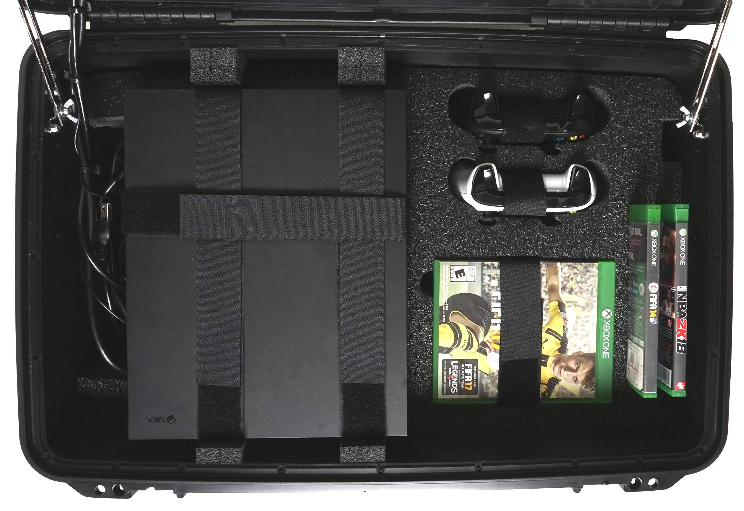 Case Club Gaming Station fits Xbox One X/S. Portable Gaming Station with Built-in 24" 1080p Monitor, Storage for Controllers, Games, and Included Speakers (Xbox & Accessories Not Included) - Image 3
