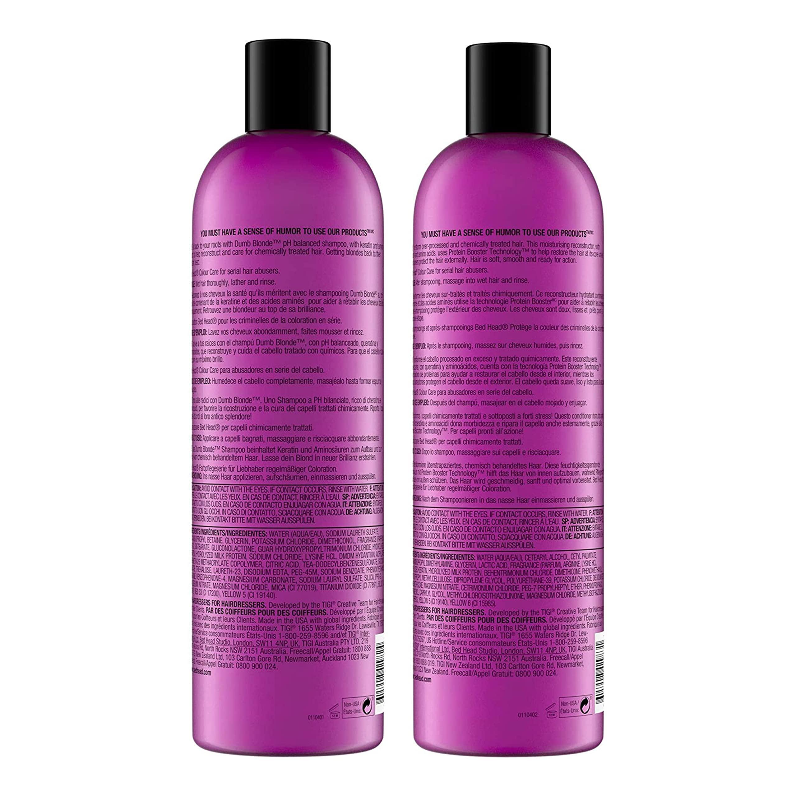 Bed Head by TIGI Dumb Blonde Shampoo and Conditioner for Blonde Hair 25.36 fl oz 2 count - Image 2