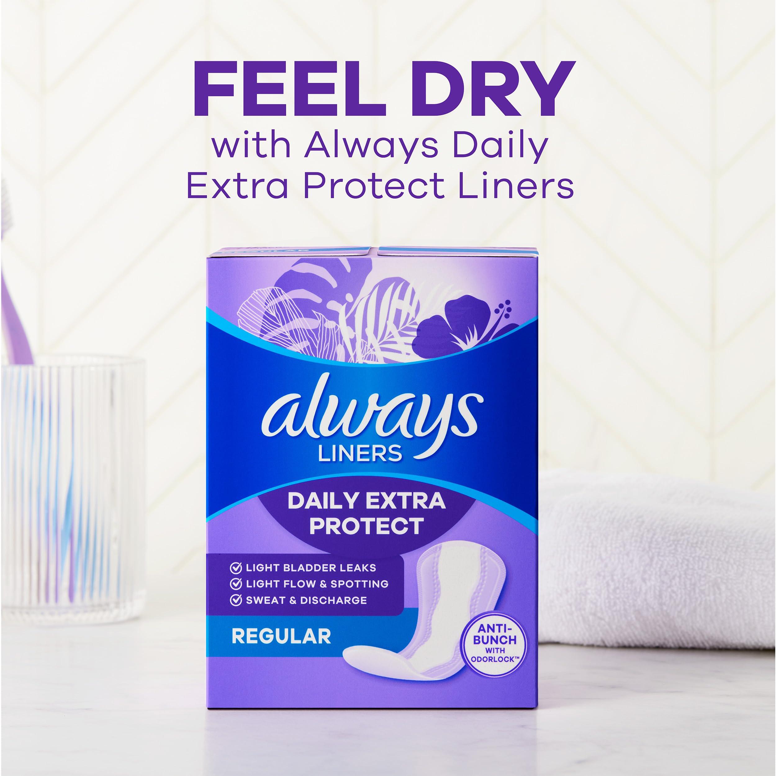 Always Anti-Bunch Xtra Protection Daily Liners Long Unscented, Anti Bunch Helps You Feel Comfortable, 108 Count (Packaging May Vary) - Image 7