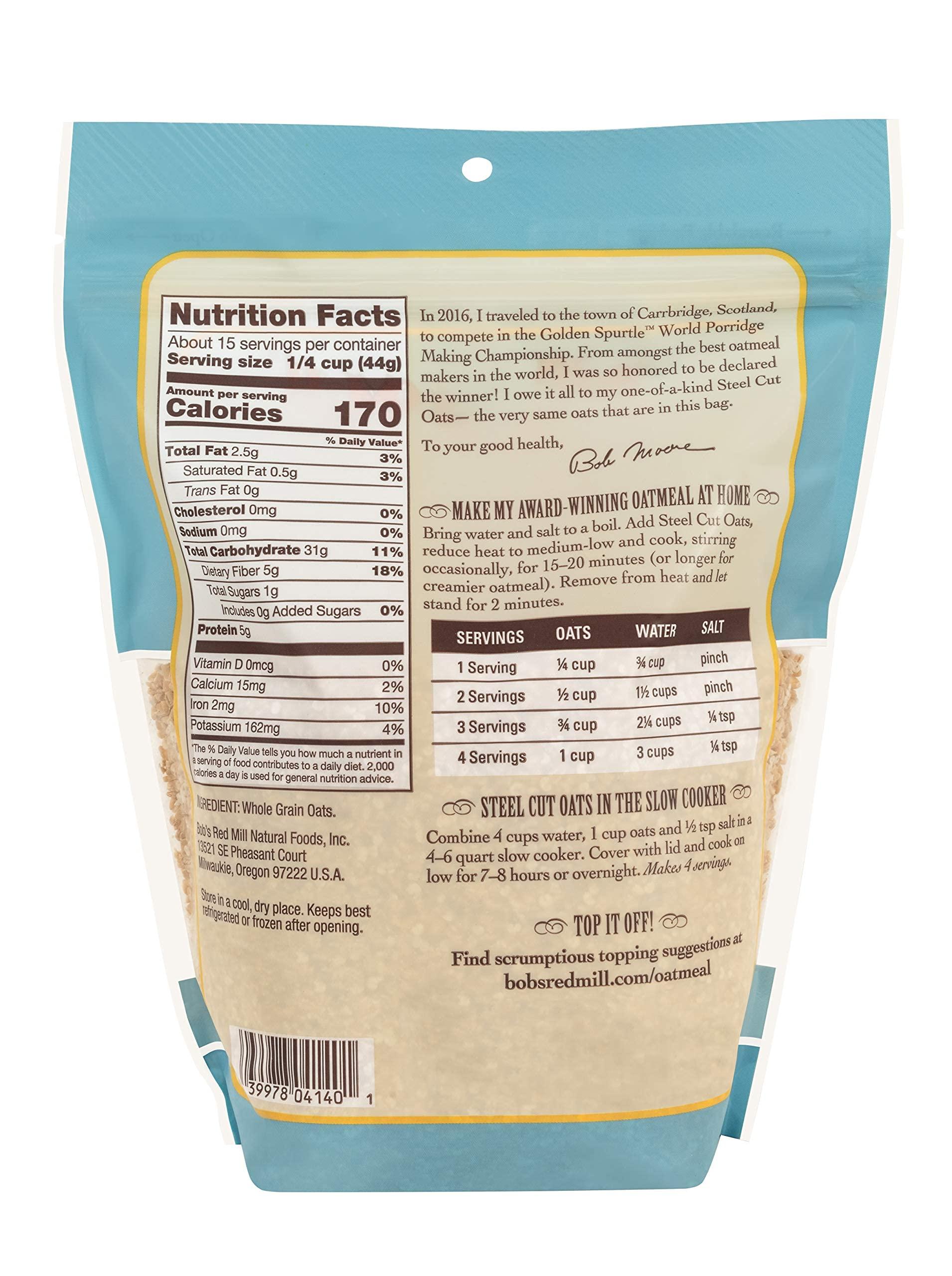 Bob's Red Mill 100% Whole Grain Steel Cut Oats Golden Spurtle, 24 OZ (Pack of 3) - Image 2