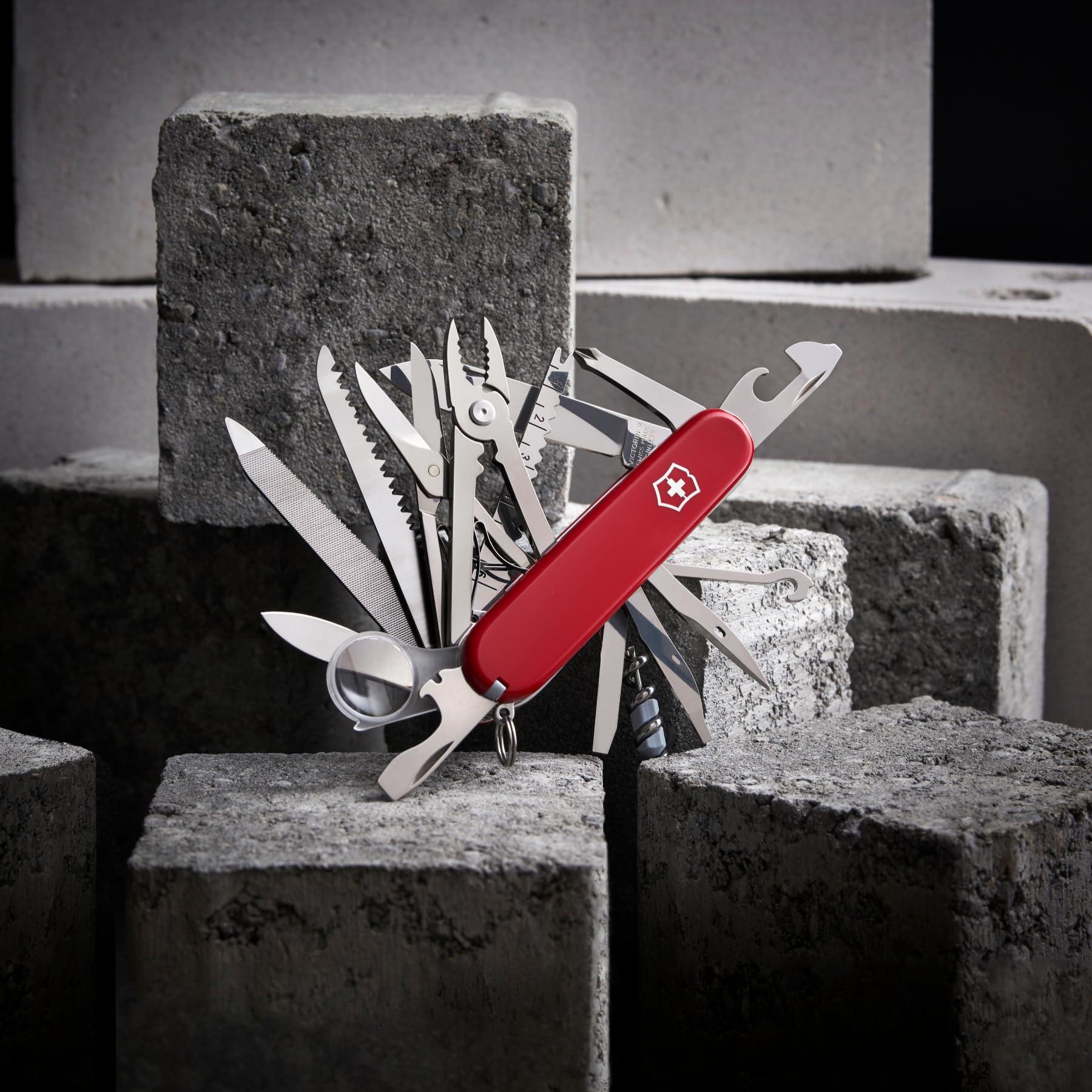 Victorinox Swiss Champ Swiss Army Knife, 33 Functions, Swiss Made Pocket Knife with Large Blade, Screwdriver, Chisel and Combination Pliers - Red - Image 2