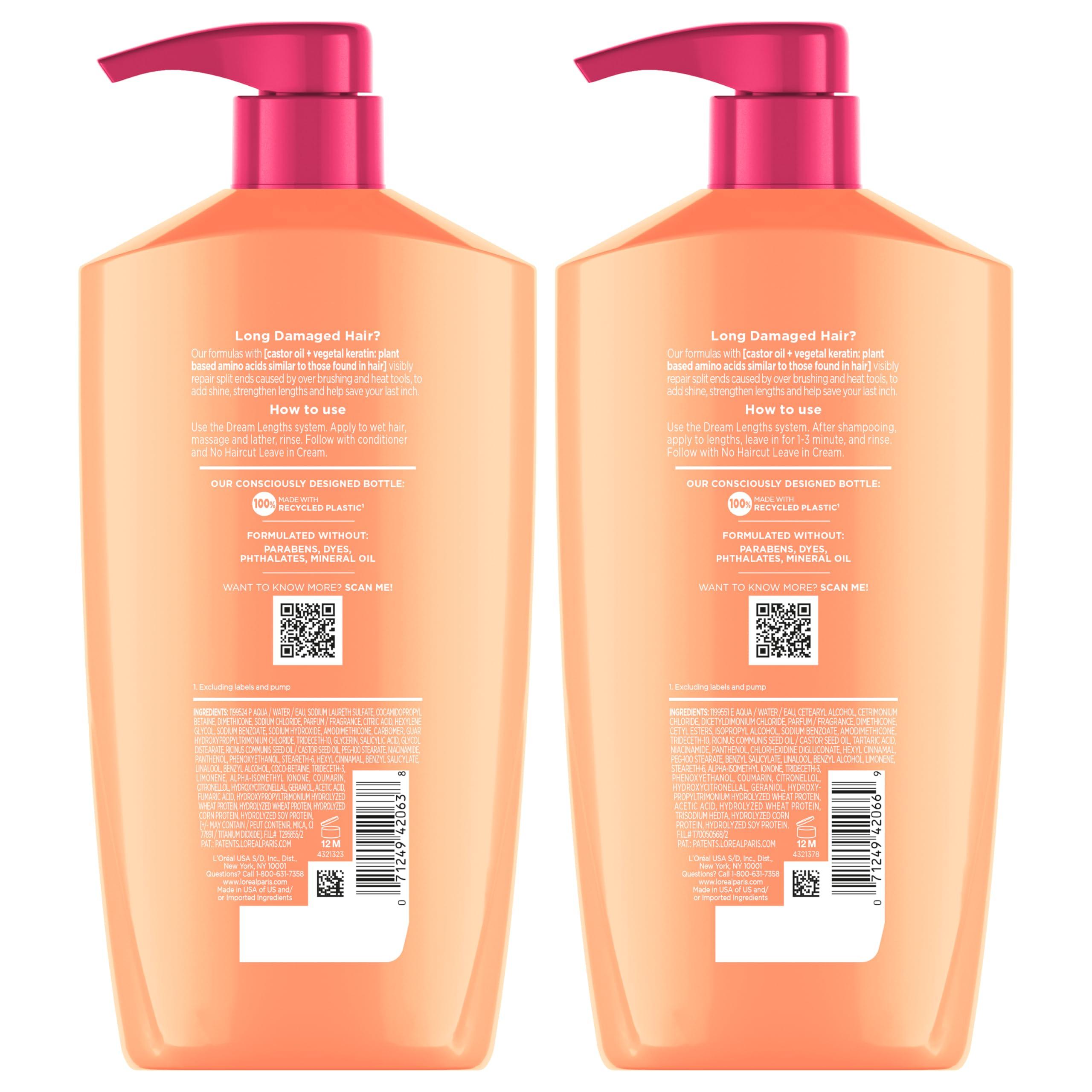 L'Oreal Paris Elvive Dream Lengths Shampoo and Conditioner Kit, Paraben Free, 1 kit - Image 9