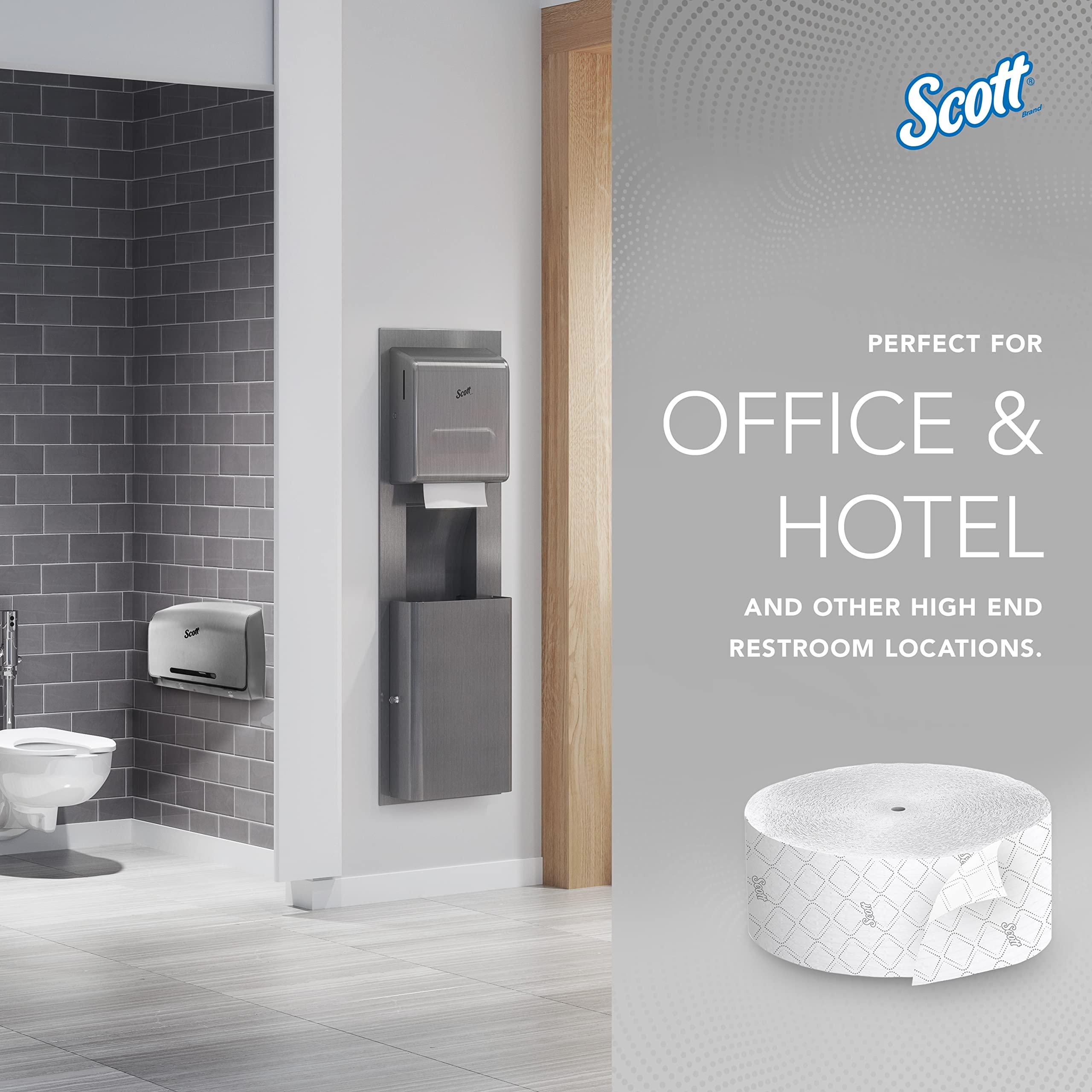 Scott Professional Coreless High-Capacity Jumbo Roll Bulk Toilet Paper (07006), 2-Ply, Elevated Design, White (12 Rolls at 1,150' Each, 13,800'/Case) - Image 5