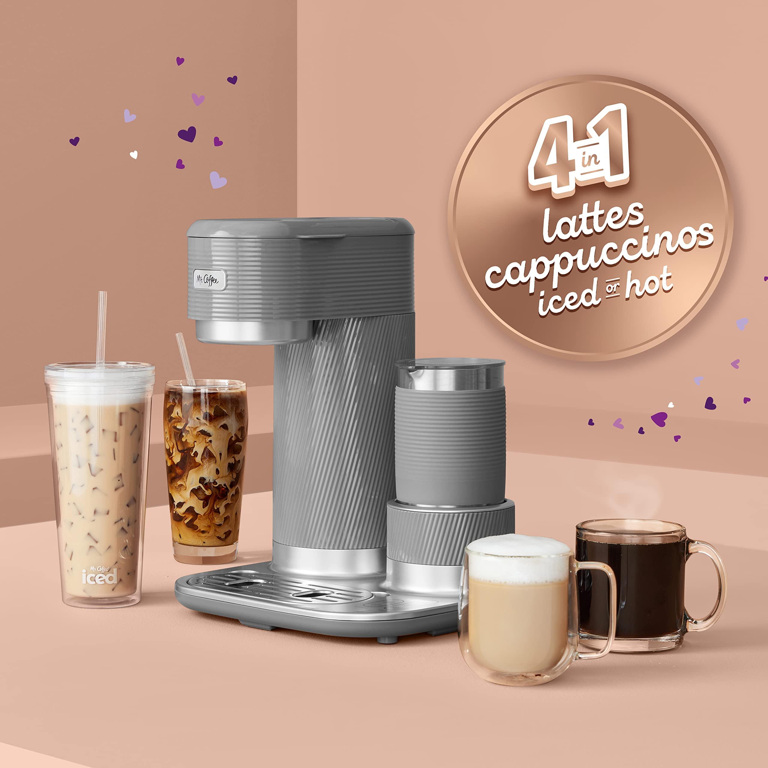 Mr. Coffee 4-in-1 Latte Lux Iced Hot Coffee Maker with Built-In Milk Frother Single-Serve 22 Ounces - Image 2
