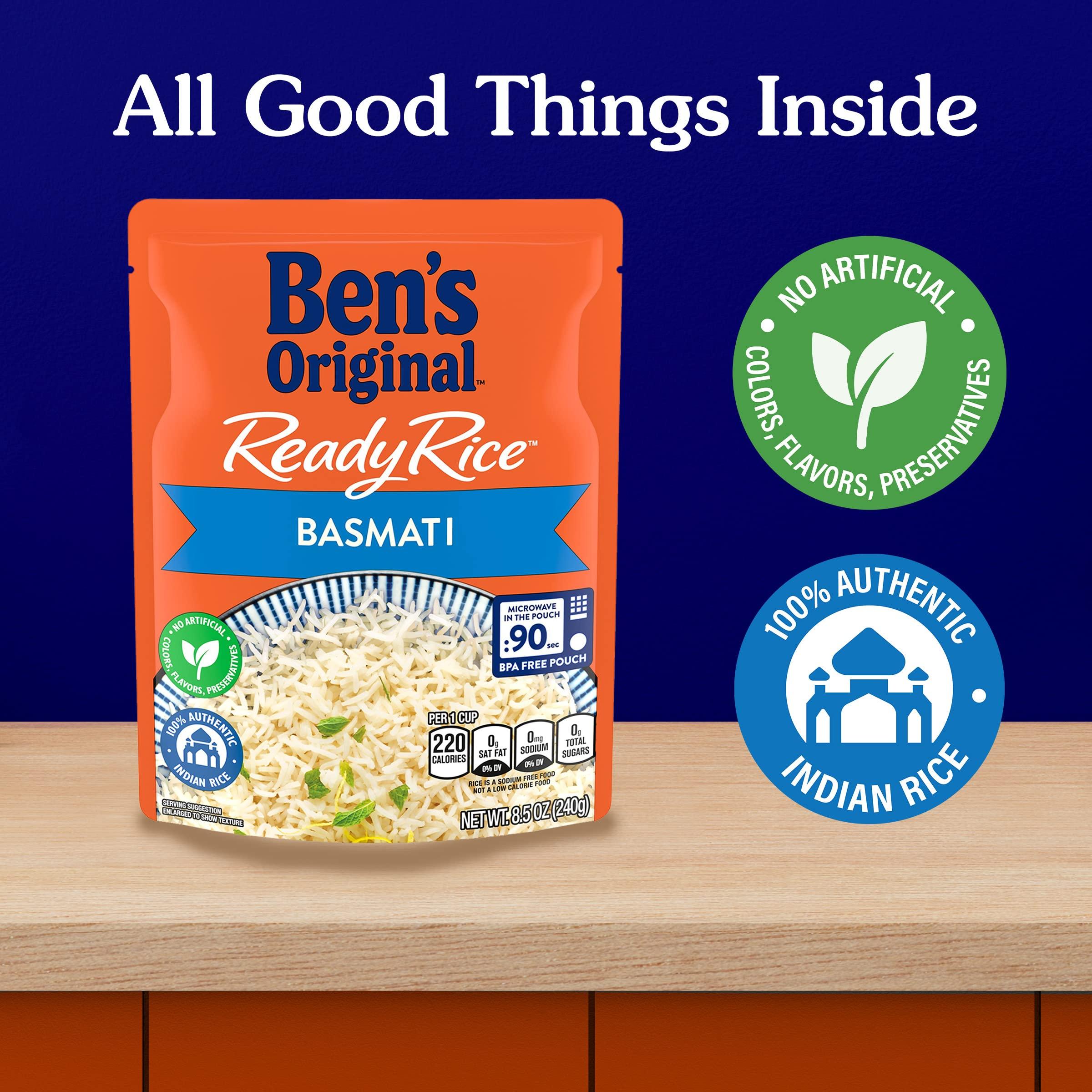 BEN'S ORIGINAL Ready Rice Basmati Rice, Easy Side Dish, 8.5 oz Pouch (Pack of 6) - Image 6