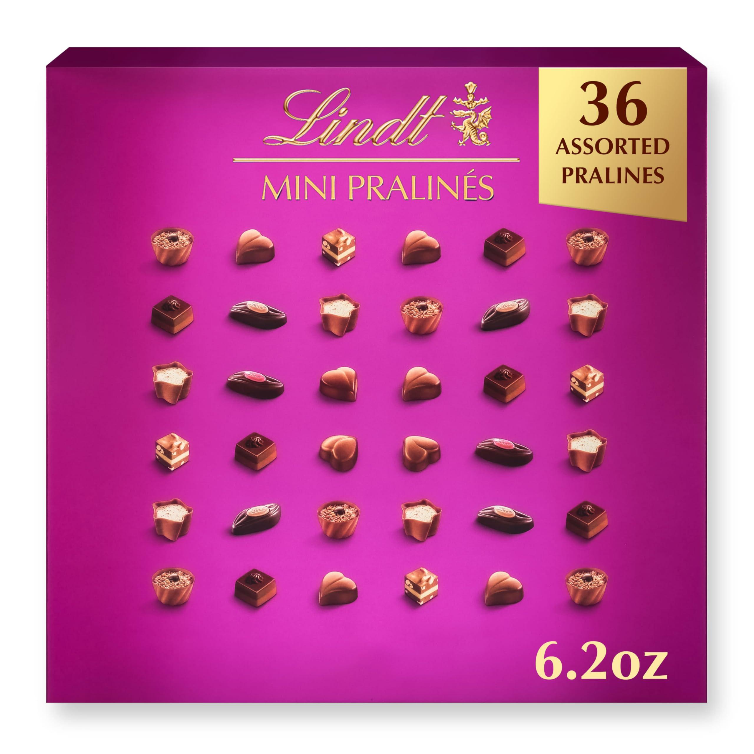 Lindt Mini Pralines, Assorted Chocolate Pralines with Premium Filling, Perfect for Mother’s Day Gifting, 6.2 oz Box