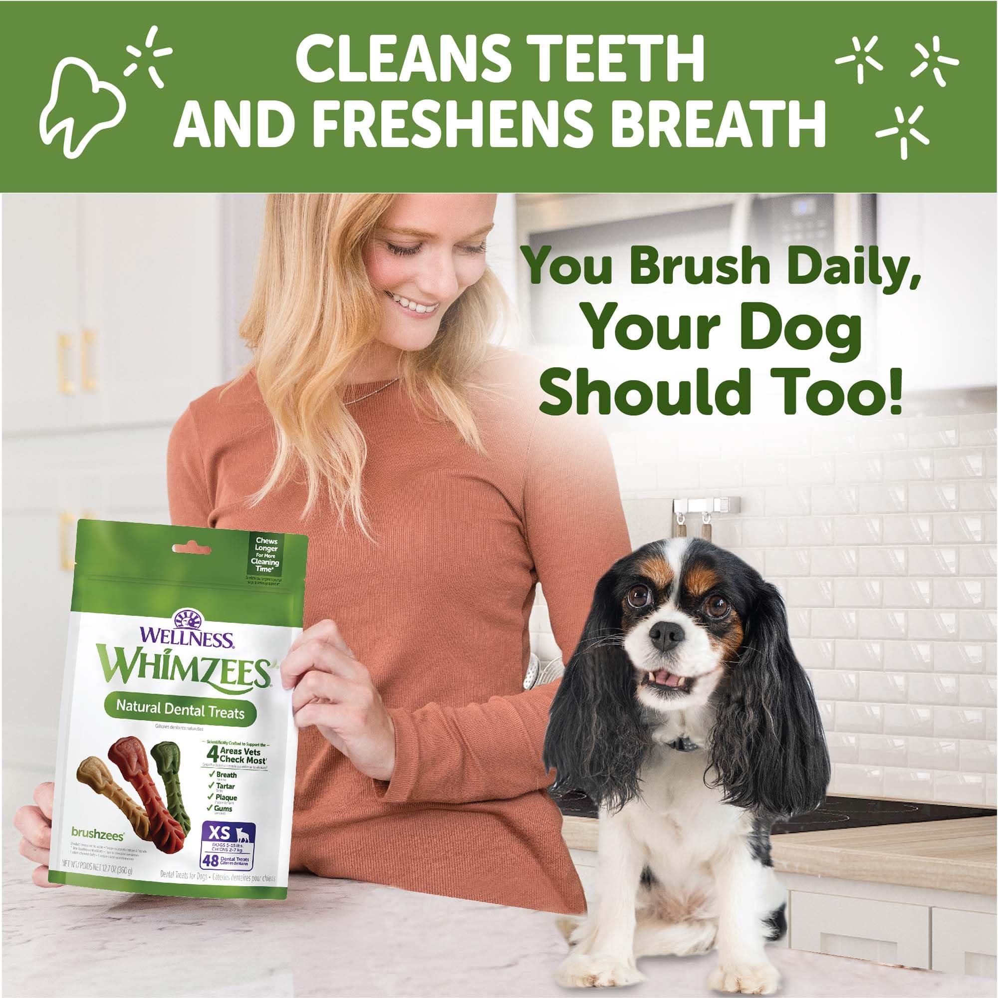 WHIMZEES Wellness Brushzees Dog Dental Treats, Natural Chews, Extra Small Size Stick, (48 Count) - Image 7
