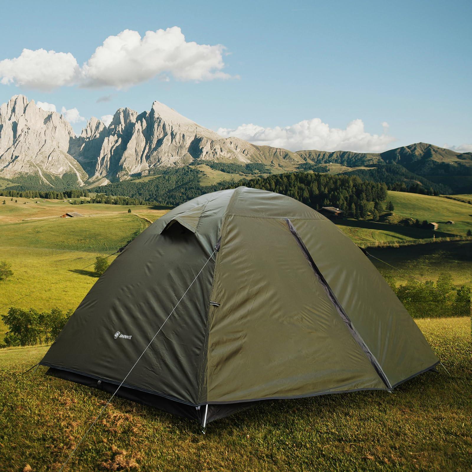 Backpacking Tent for Camping 2/3/4 Person Hiking Ultralight Tent for Waterproof Windproof Outdoor Two Doors Tents Easy Quick Setup Lightweight Tent Instant Tent - Image 6