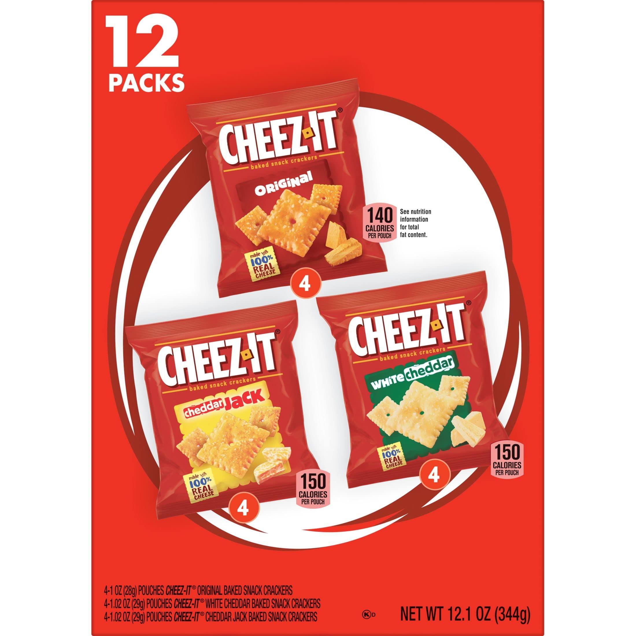 Cheez-It Cheese Crackers, Baked Snack Crackers, Lunch Snacks, Variety Pack, 12.1oz Box (12 Packs) - Image 8