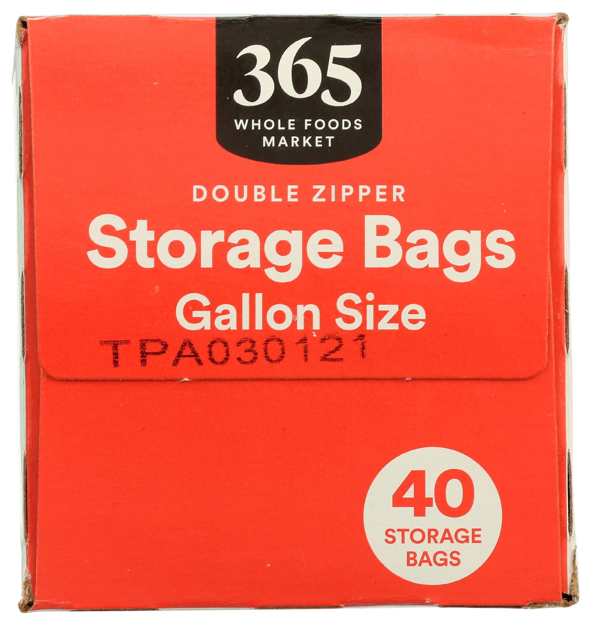 365 by Whole Foods Market, Gallon Size Storage Bags, Double Zipper, 40 Count - Image 4