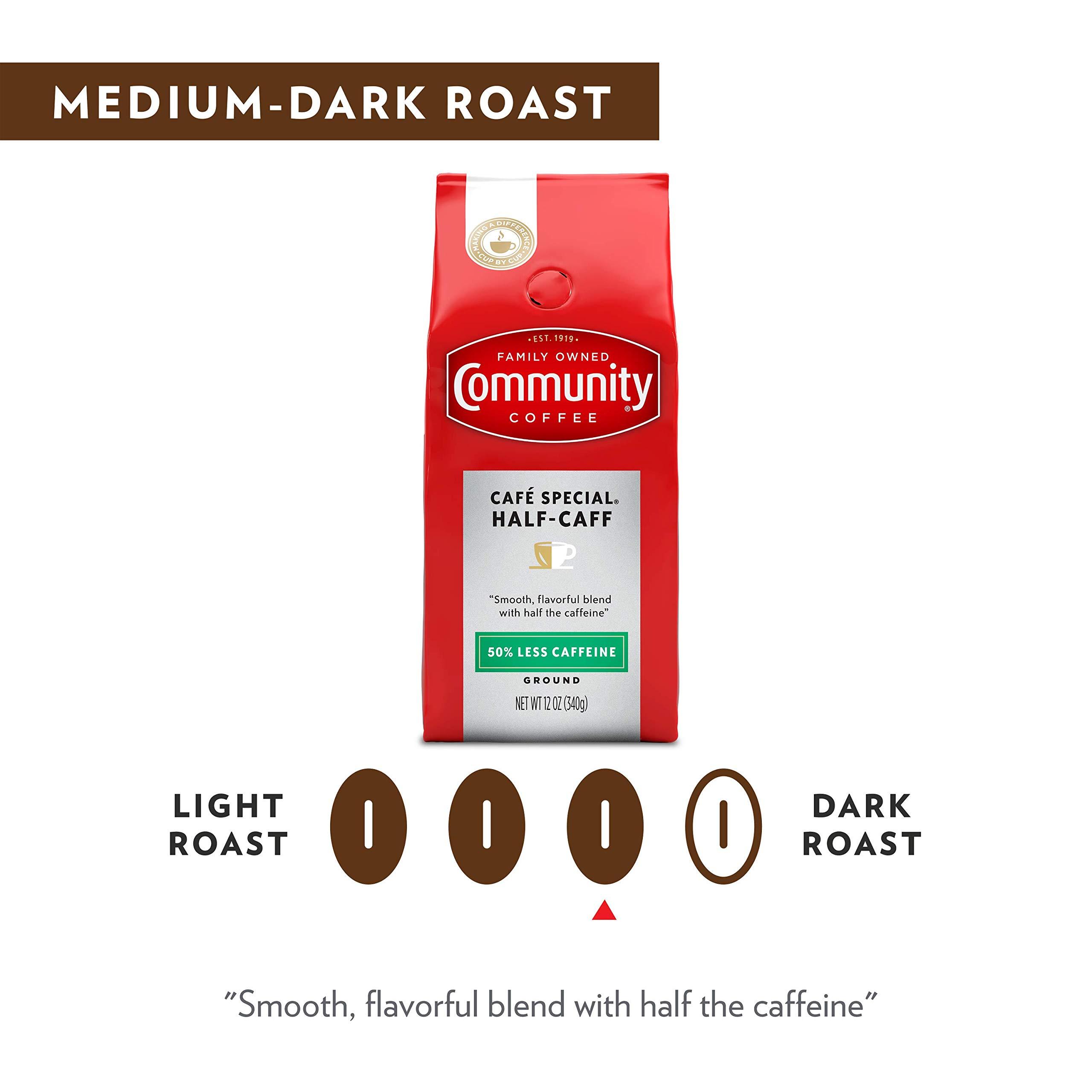Community Coffee Cafe Special Half-Caff, Medium Dark Roast Ground Coffee, 12 Ounce (Pack of 1) - Image 6