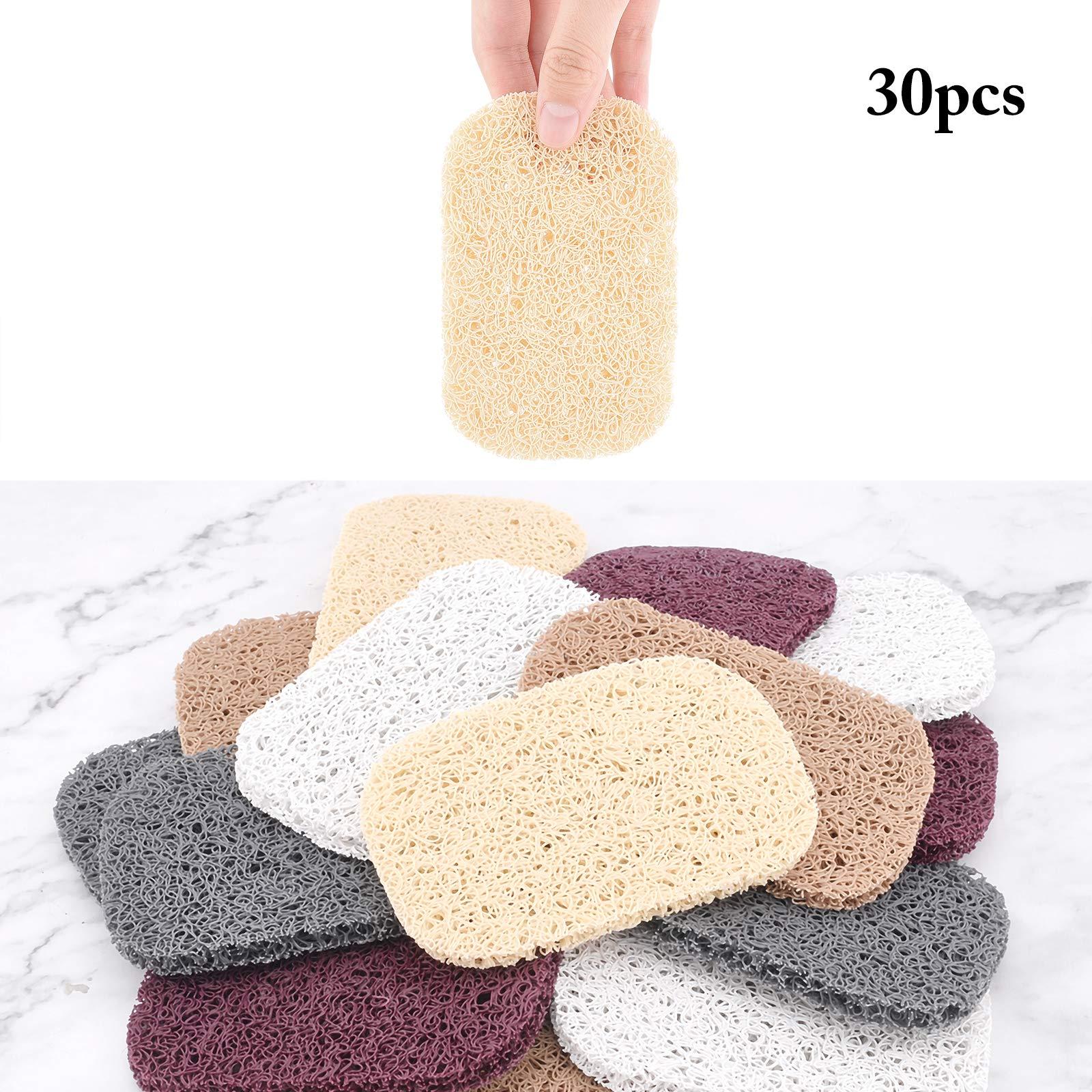 AHANDMAKER Soap Lift Pad, 30 Pcs 5 Colors Soap Saver Soap Dish Holder Accessory Drains Water, Circulates Air, Extends Soap Life for Bathroom, Kitchen, Office, Gym - Image 5
