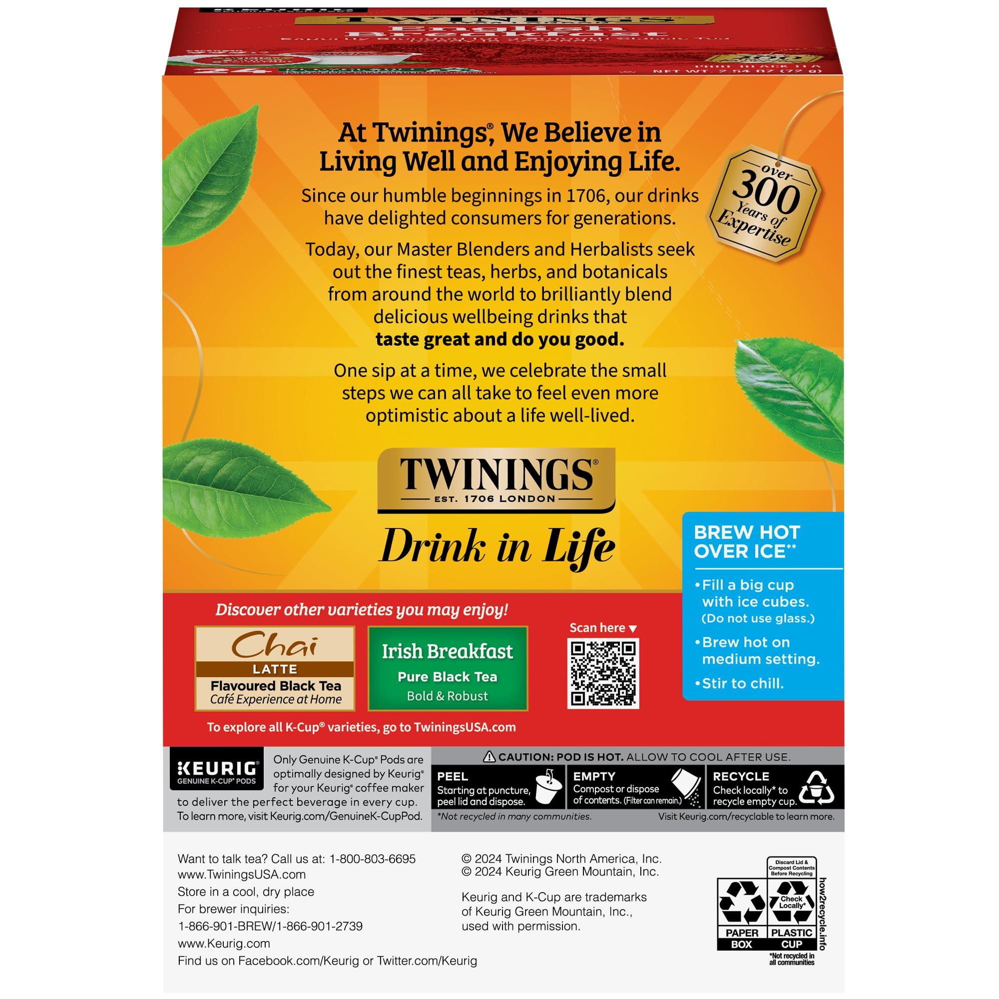 Twinings English Breakfast Black Tea K-Cup Pods for Keurig, 24 Count (Pack of 1), Smooth, Flavourful, Robust, Caffeinated, Enjoy Hot or Iced - Image 5