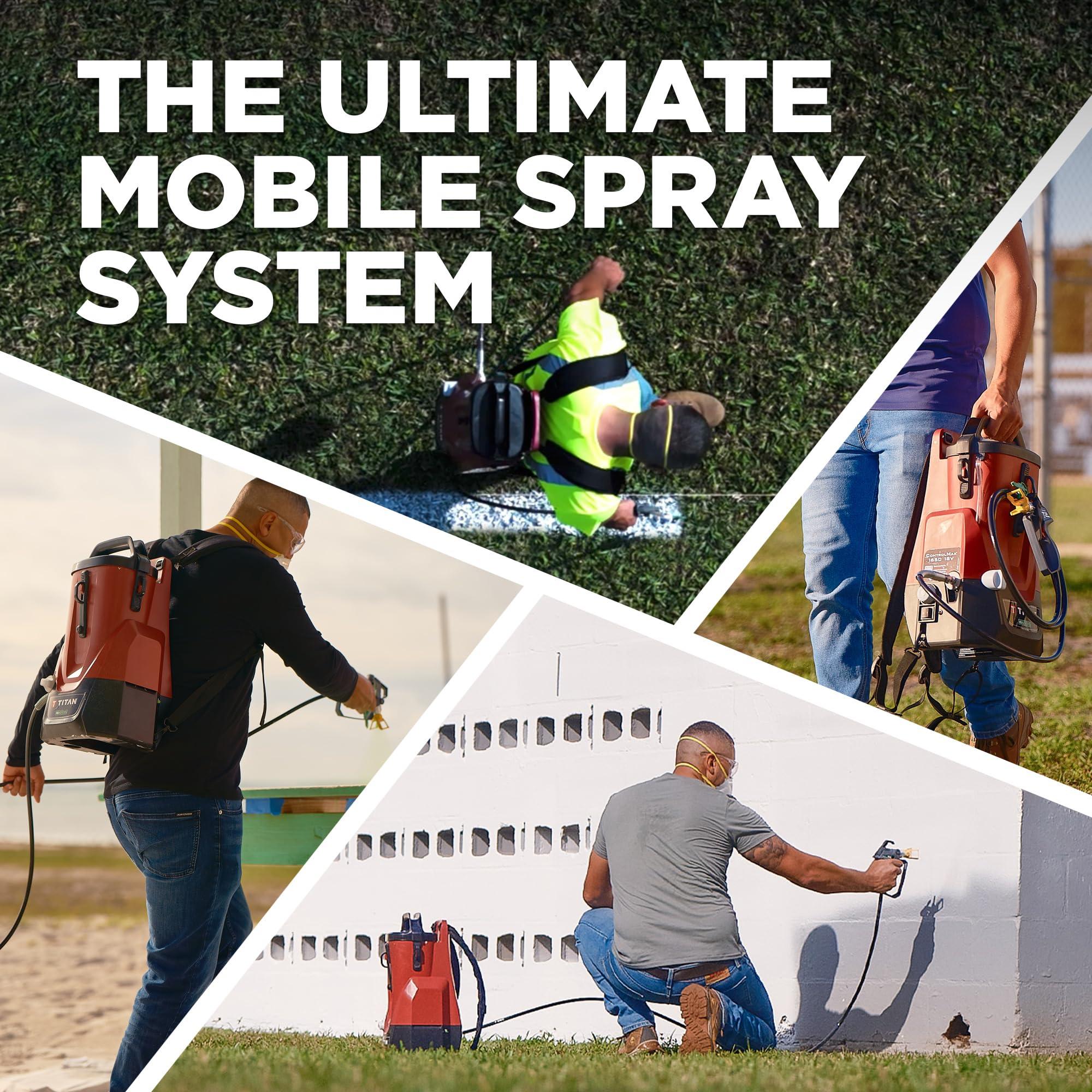Titan 2441251 ControlMax 1650 18V Cordless High Efficiency Airless Paint Sprayer, HEA Technology Decrease Overspray by up to 55%, Cordless Allows You to go Anywhere - Image 3