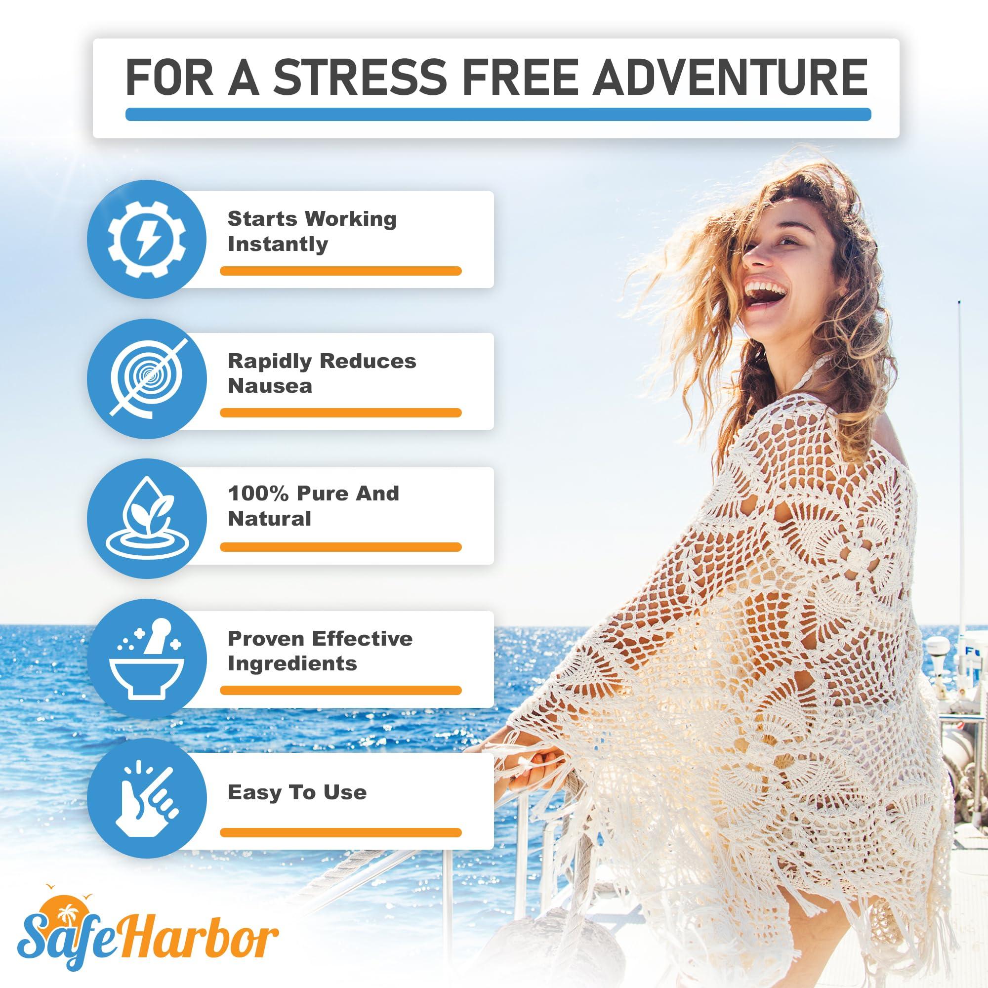 SafeHarbor Motion Sickness Relief Roll-On | Anti Nausea Essential Oil for Sea Sickness, Dizzy & Carsick Relief in Children and Adults, Your Cruise Ship Essential | 100% Natural, Drug Free (10 ml) - Image 2