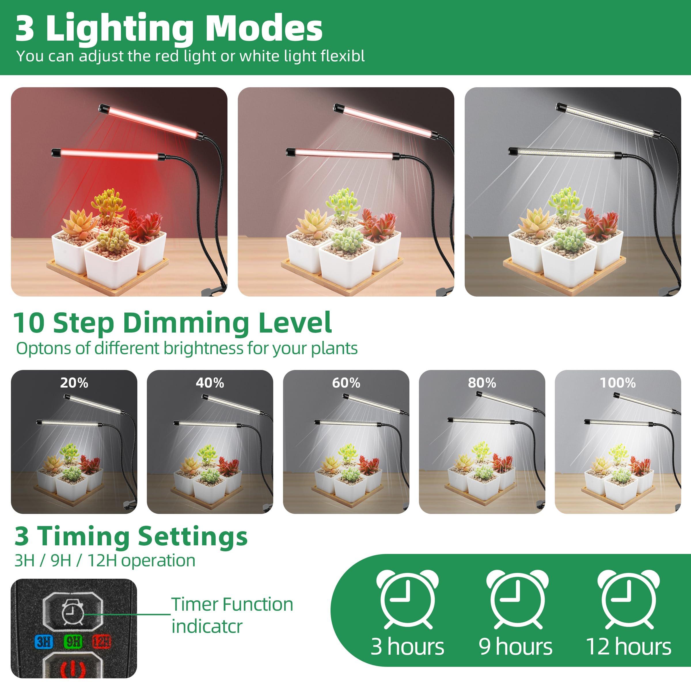 EWPJDK Grow Light 6500K Full Spectrum Plant Grow Lamp with Clip - 84 LED Plant Light for Indoor Plants - Image 6