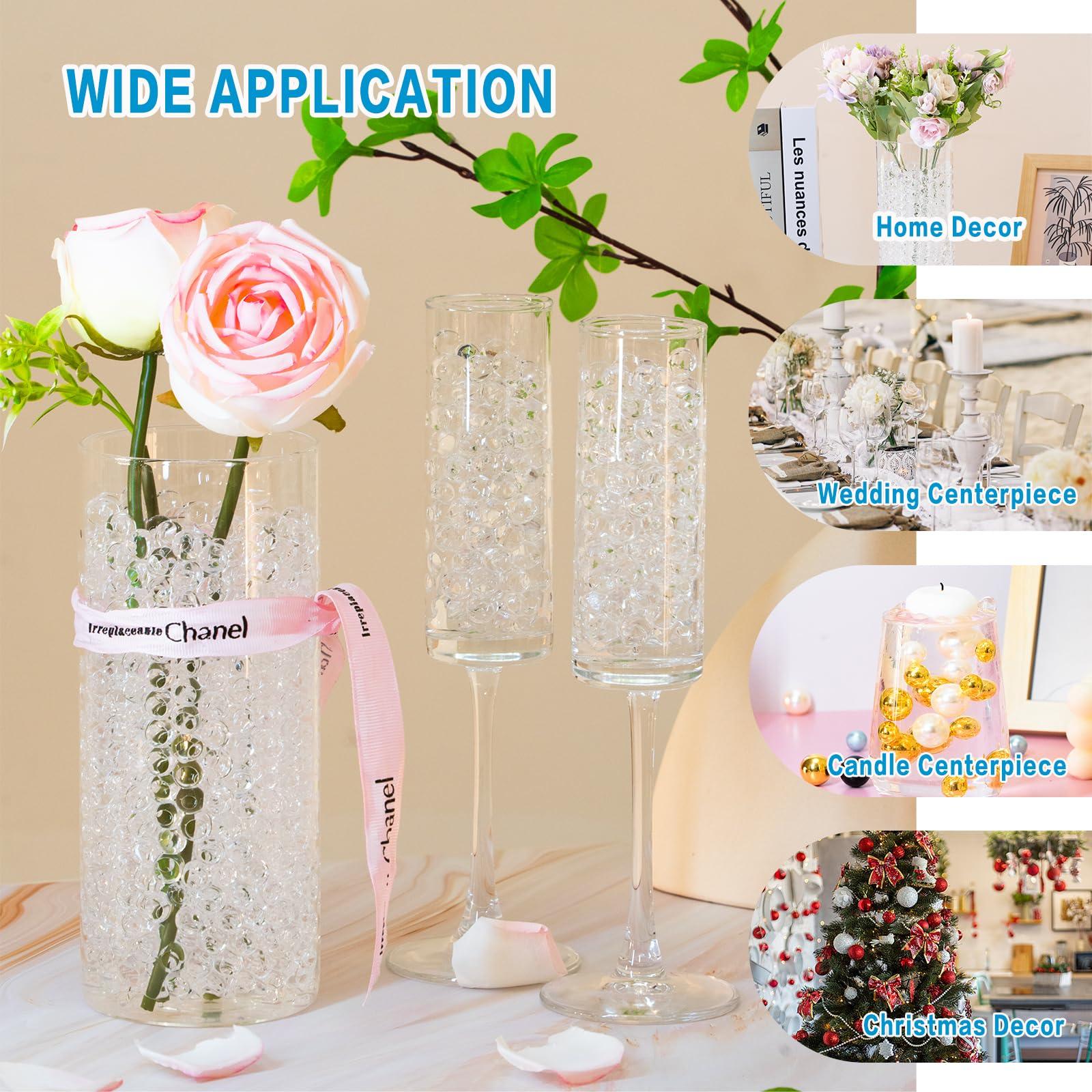 ORIKASO 150,000 Pieces Clear Vase Filler Beads for Vase Filling Decoration, Floating Candles Centerpiece, Wedding Centerpiece, Floral Arrangement Decor, Soilless Planting. Only for Adult Use - Image 2