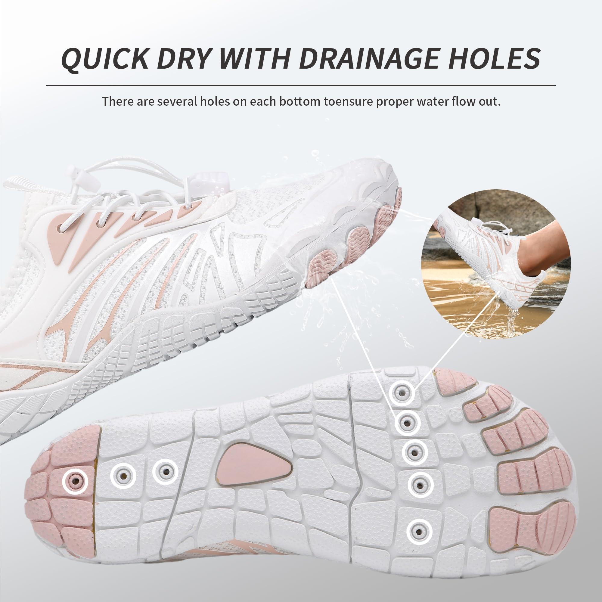MOCHINI Hike Barefoot Shoes Grounded Footwear for Womens Men Non-Slip Wide Toe Neuropathy Beach Pool Aqua Swimming Surf Hiking Walking Quick Dry Water Shoes - Image 4