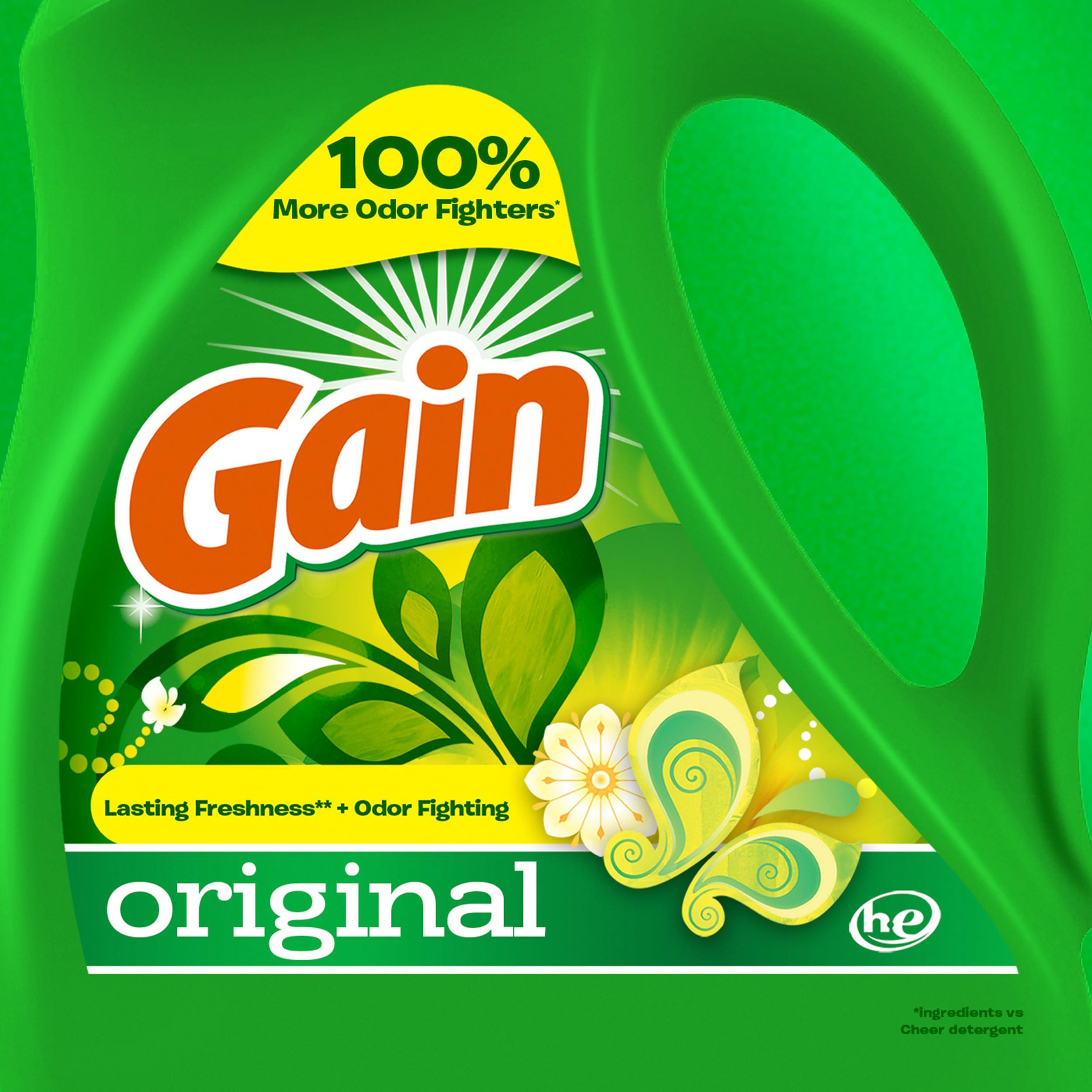 Gain + Aroma Boost Laundry Detergent Liquid, Original Scent, 107 Loads, 154 fl oz, HE Compatible Laundry Soap with Febreze and Oxi, Gain Laundry Detergent, Liquid Laundry Detergent - Image 10