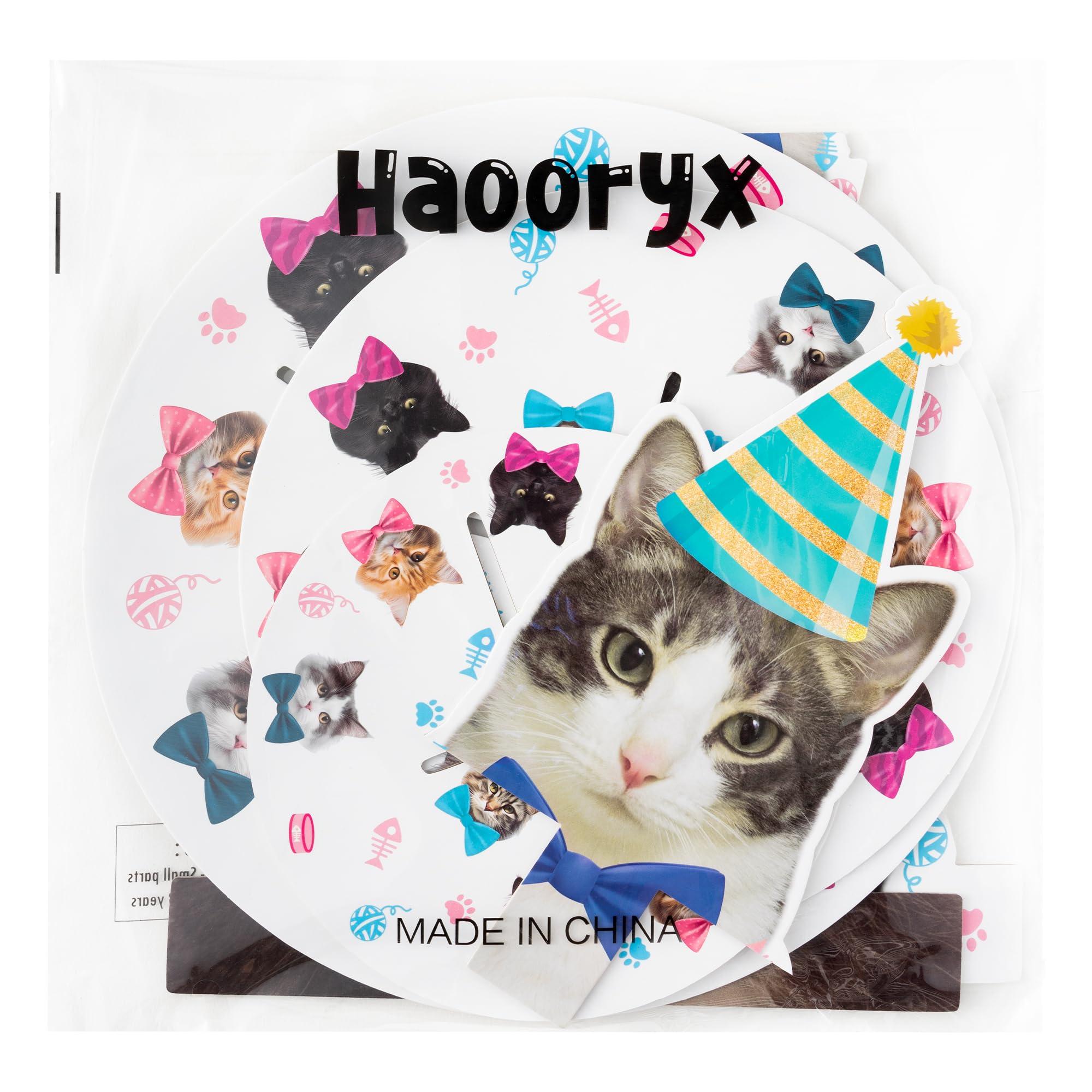 Haooryx Cute Cat Cupcake Stand - 3-Tier American Shorthair Cat Cupcake Tower Cardboard Dessert Holder Cake Stand Serving Tray Cat Theme Party Table Decoration Pet Lovers Kids Birthday Party Supplies - Image 8
