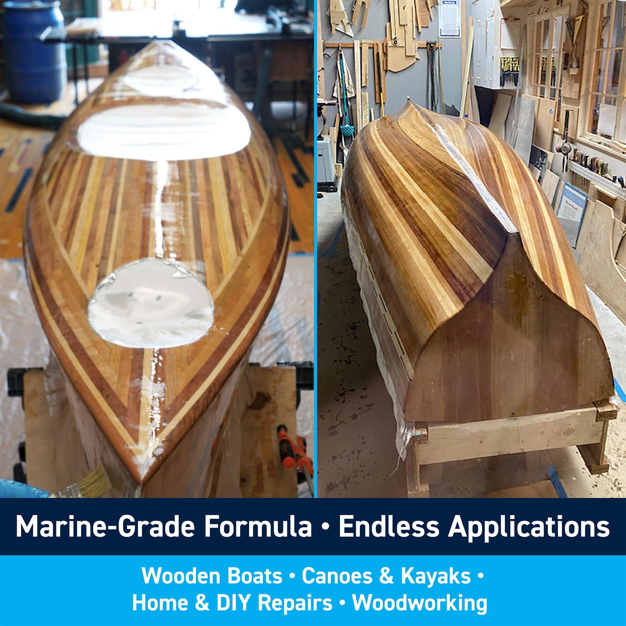 TotalBoat High Performance Epoxy Kit - Crystal Clear Marine Grade Resin and Hardener for Woodworking, Fiberglass, Wooden Boat Building and Repairs (1.5 Quart, Medium) - Image 3