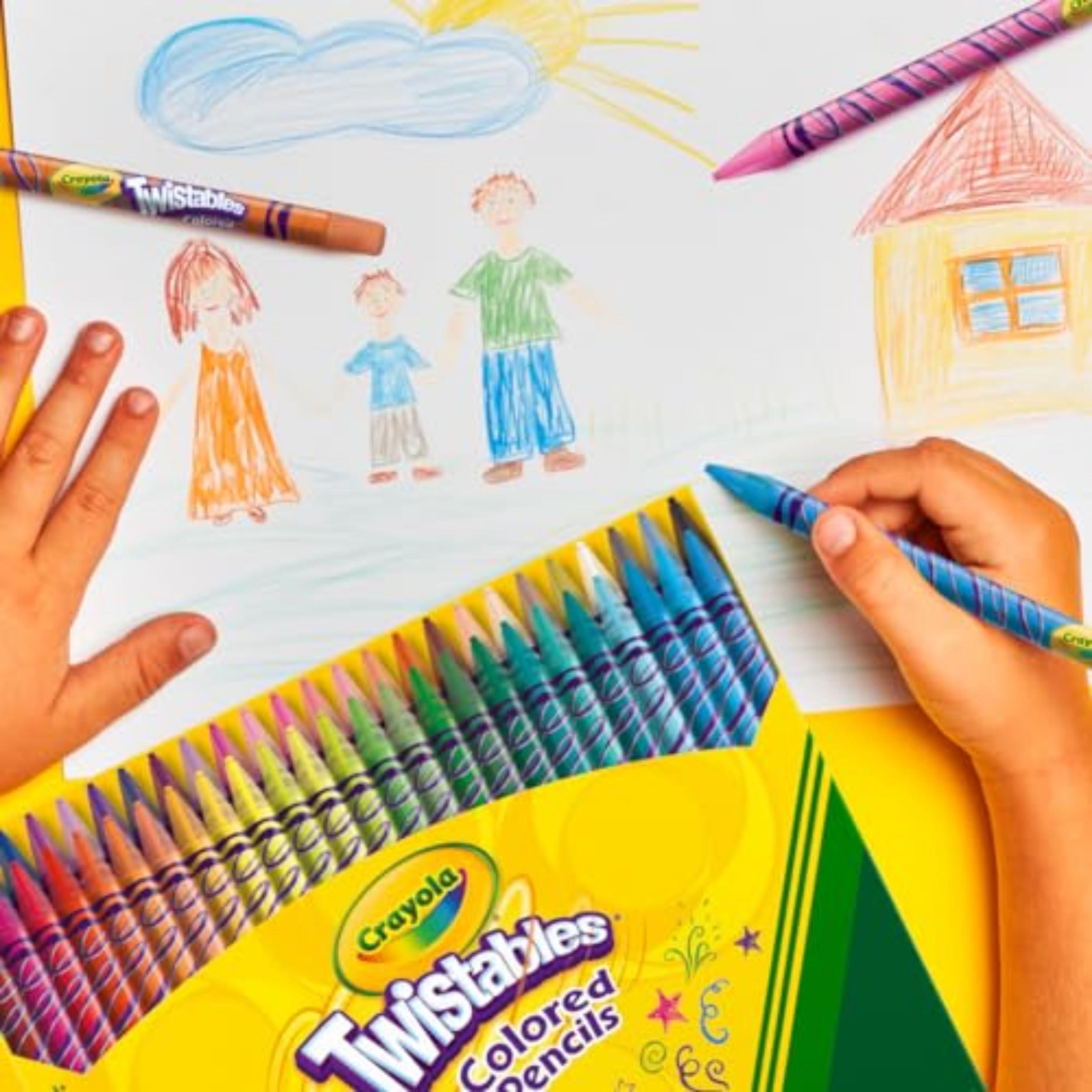 Crayola Twistables Colored Pencil Set for Kids (50ct), No Sharpen Coloring Book Pencils, Essential Classroom Supplies, Cute Back to School Gifts for Kids, 4+ - Image 2
