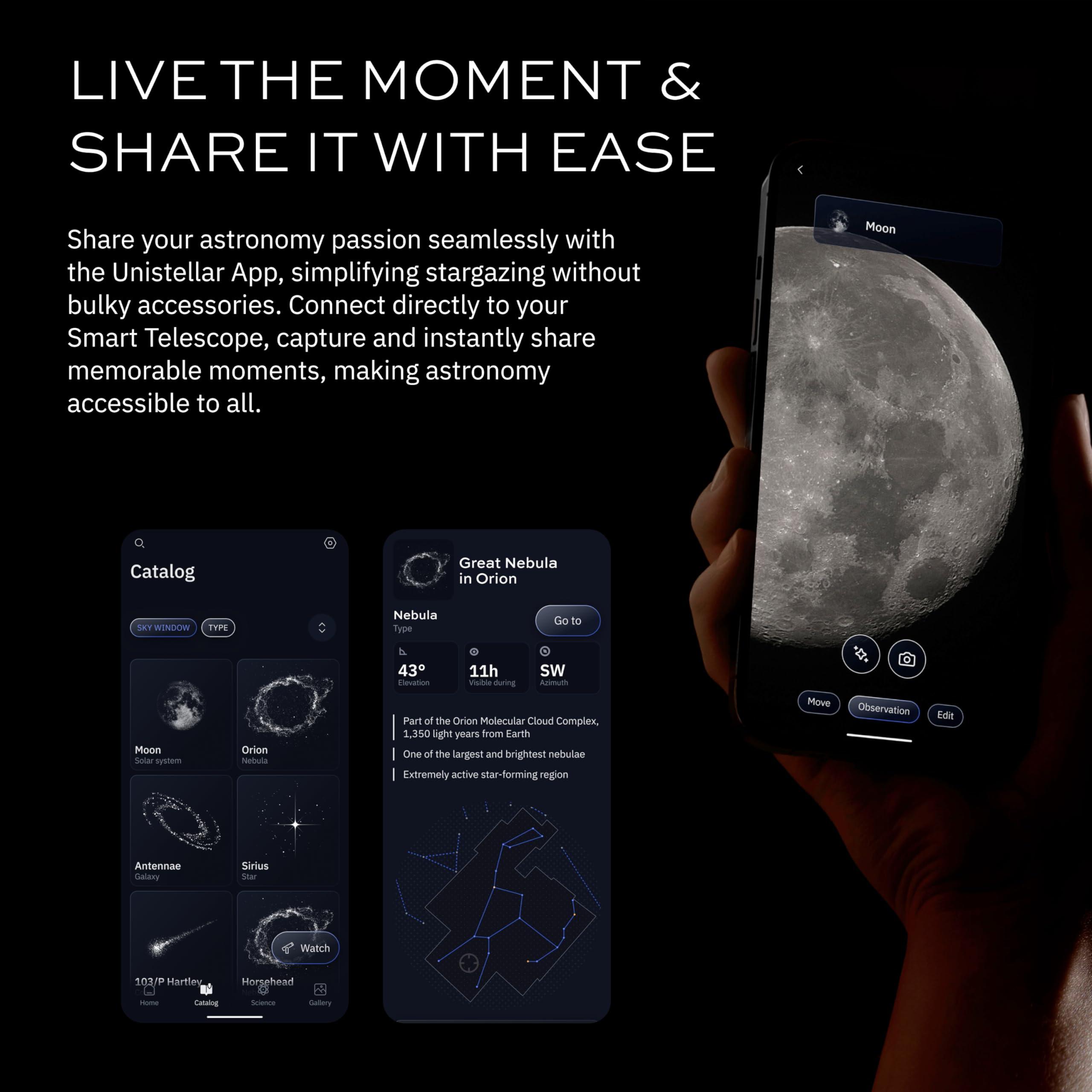 Unistellar - EVSCOPE 2 - Smart Digital Telescope - Ideal for All Users - iPhone and Android Compatible - 114mm Aperture - Nikon Eyepiece Technology - Image 6